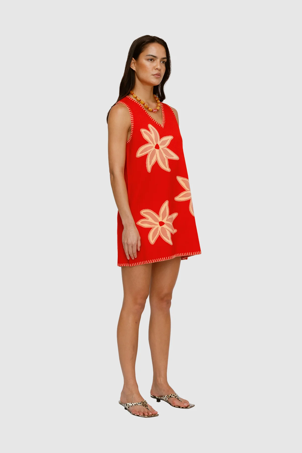 Aggie Mini Dress - Rojo - Image 4