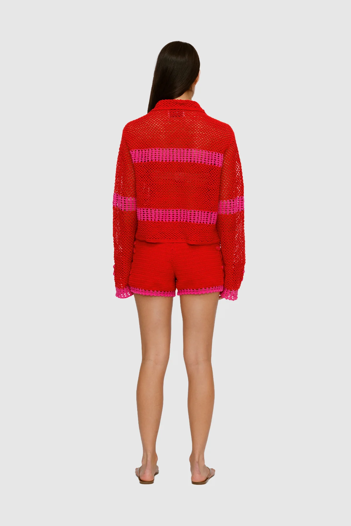 Alia Crochet Short - Fuchsia - Image 5