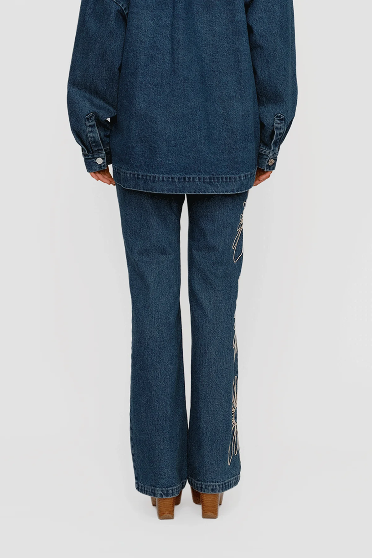 Amana Denim Flare Jean - Bluestone - Image 4