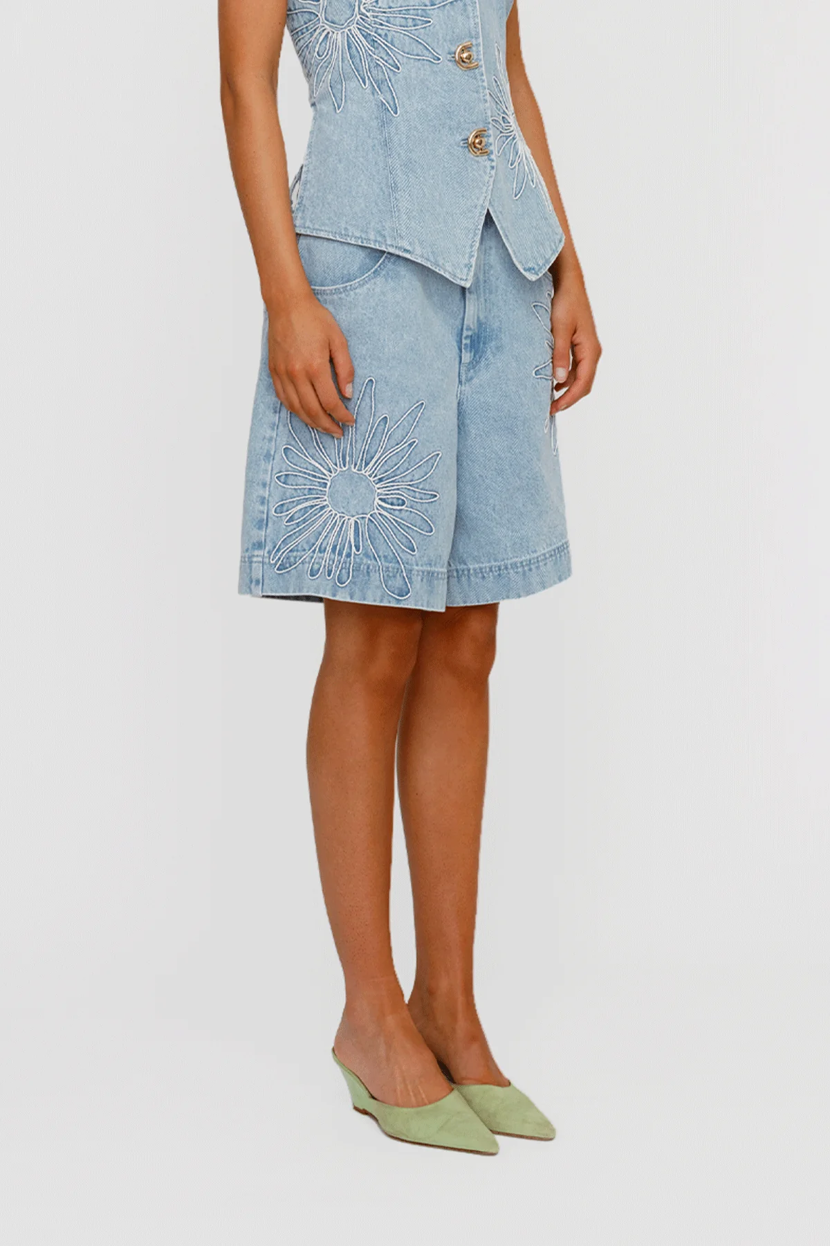 Amana Denim Short - Denim - Image 3