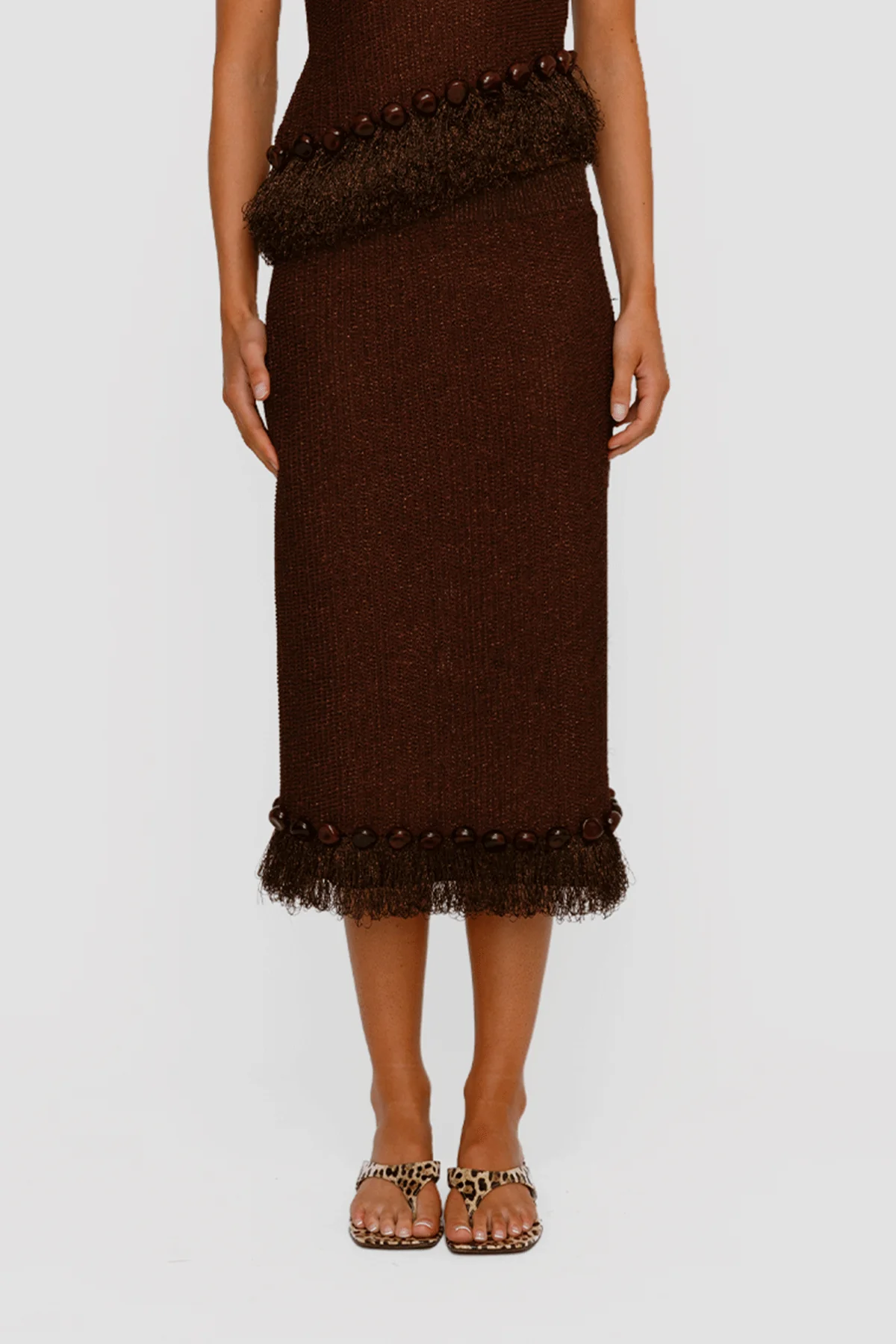 Casilda Midi Skirt - Chocolate