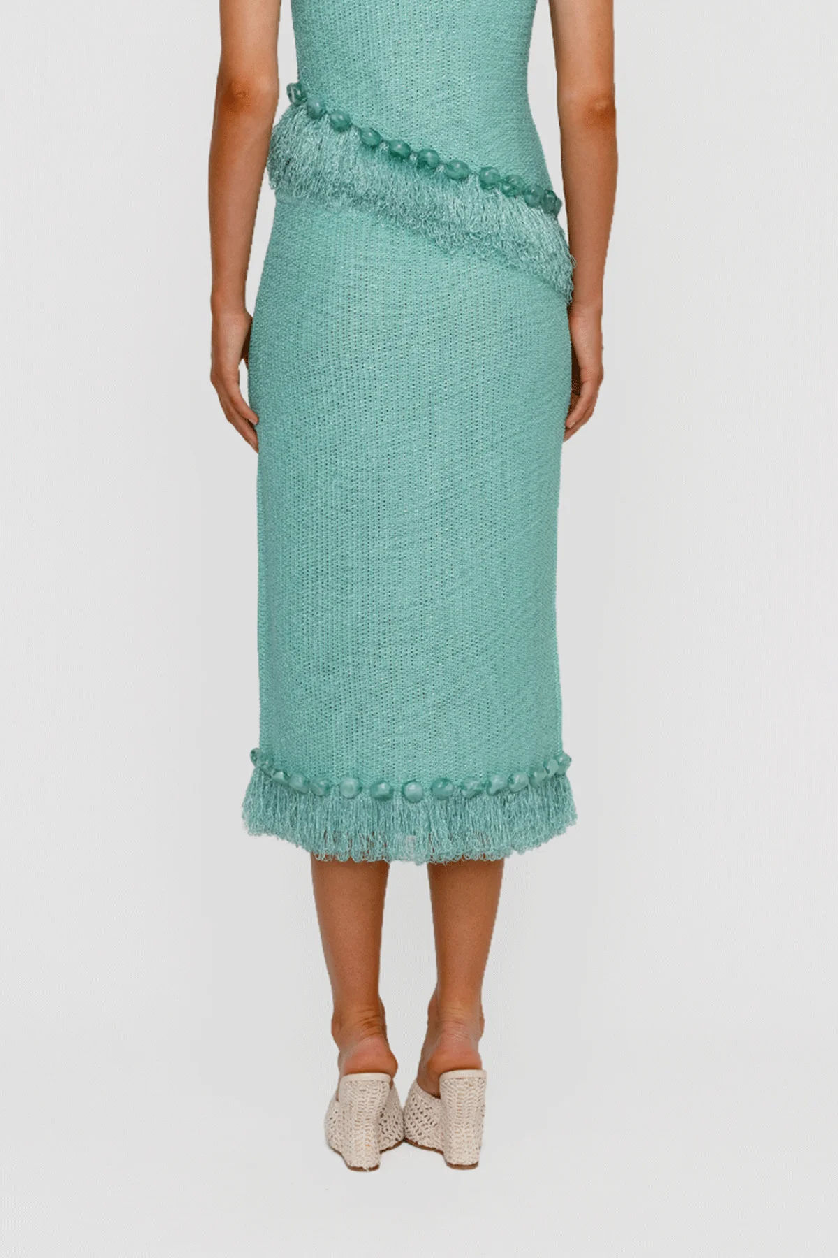 Casilda Midi Skirt - Seafoam - Image 4