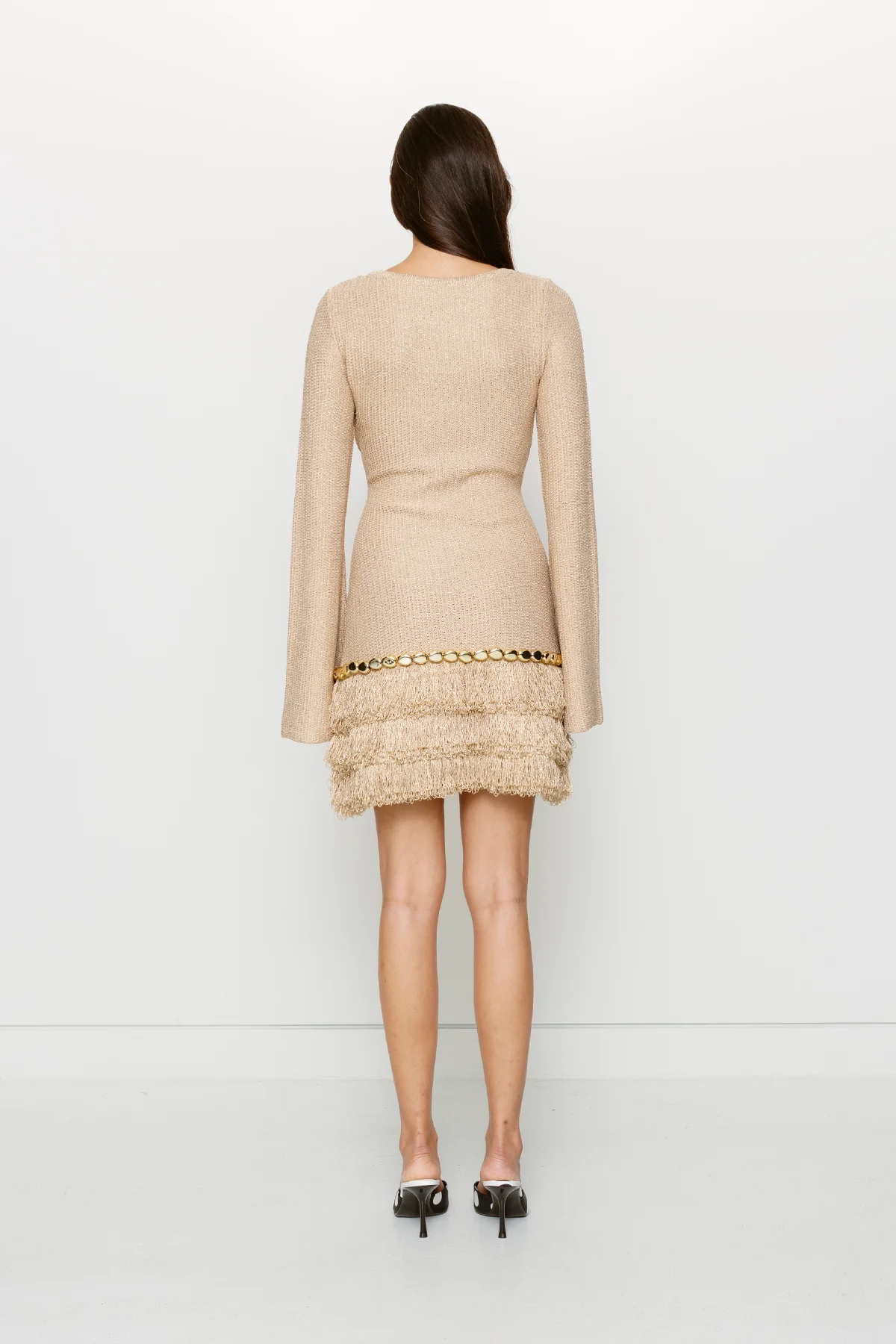 Casilda Mini Dress - Gold - Image 5