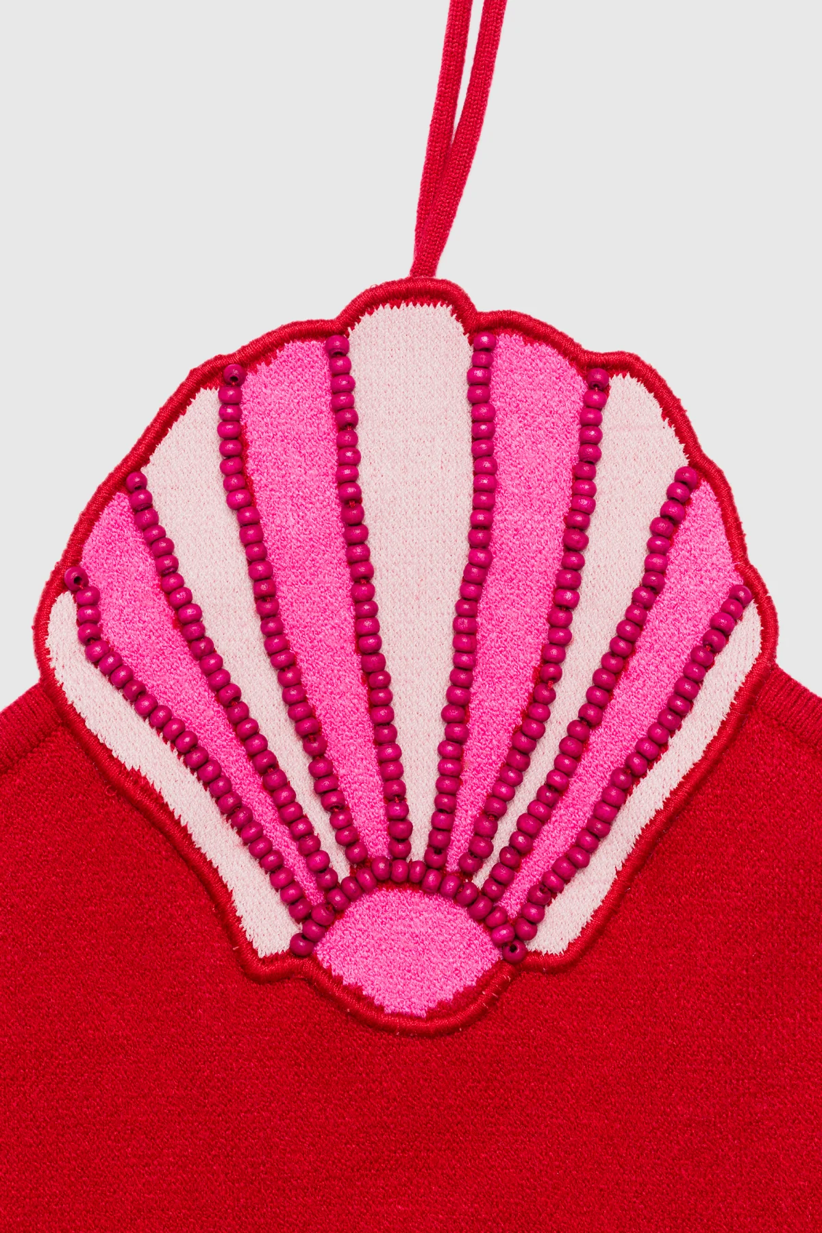 Concha Halter Mini Dress - Cherry - Image 7