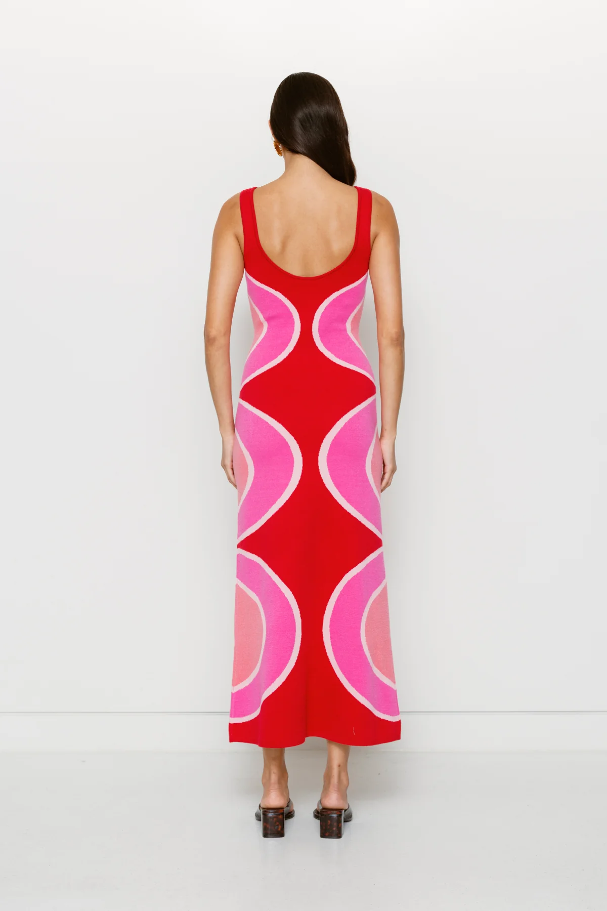 Concha Knit Maxi Dress - Cherry Shell - Image 6