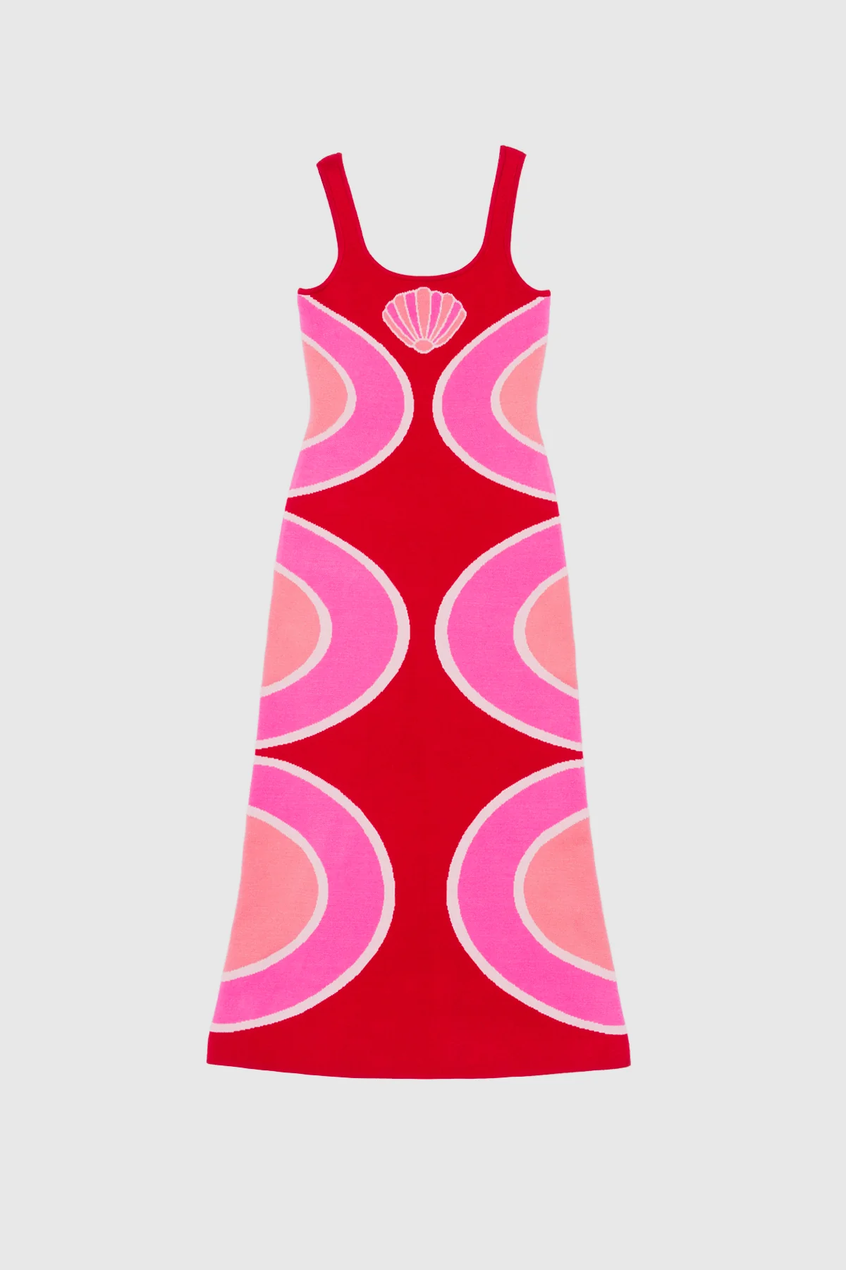 Concha Knit Maxi Dress - Cherry Shell - Image 7