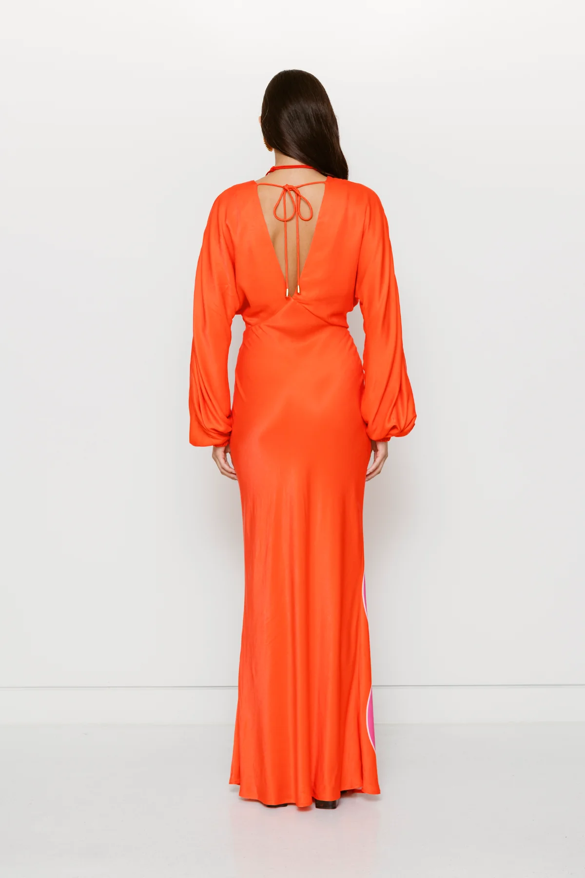 Concha Long Sleeve Maxi Dress - Cherry Shell - Image 6