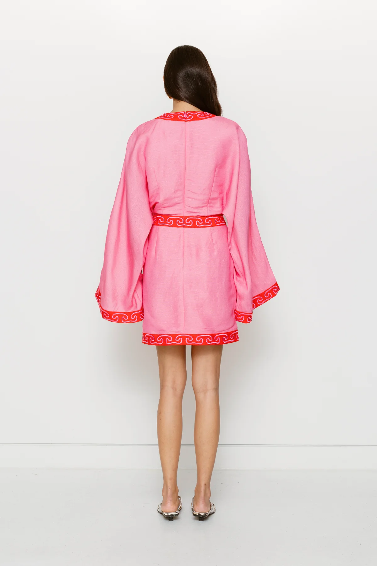 Concha Long Sleeve Mini Dress - Candy Shell - Image 5