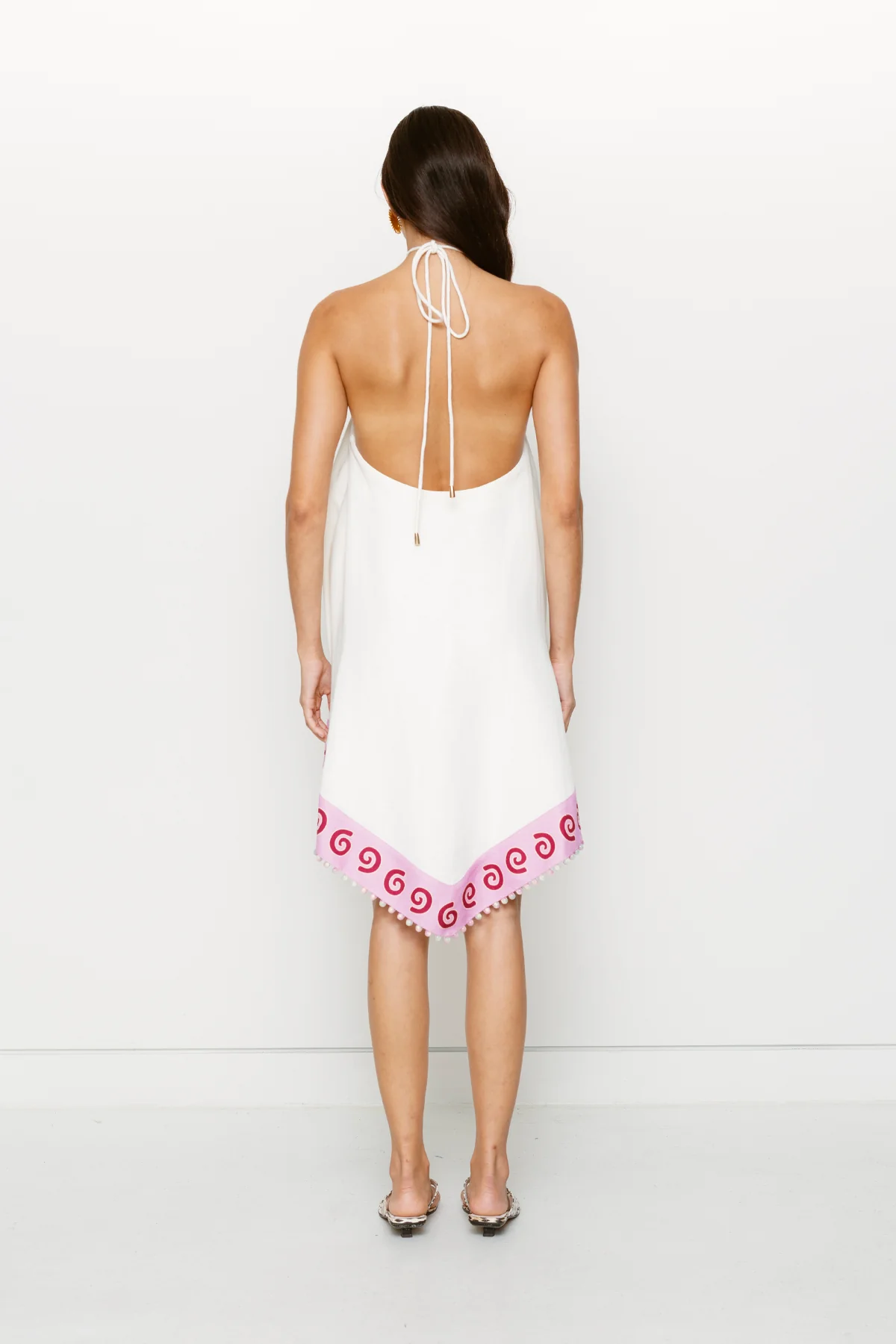 Dasia Asymmetric Dress - Cream Lotus - Image 5