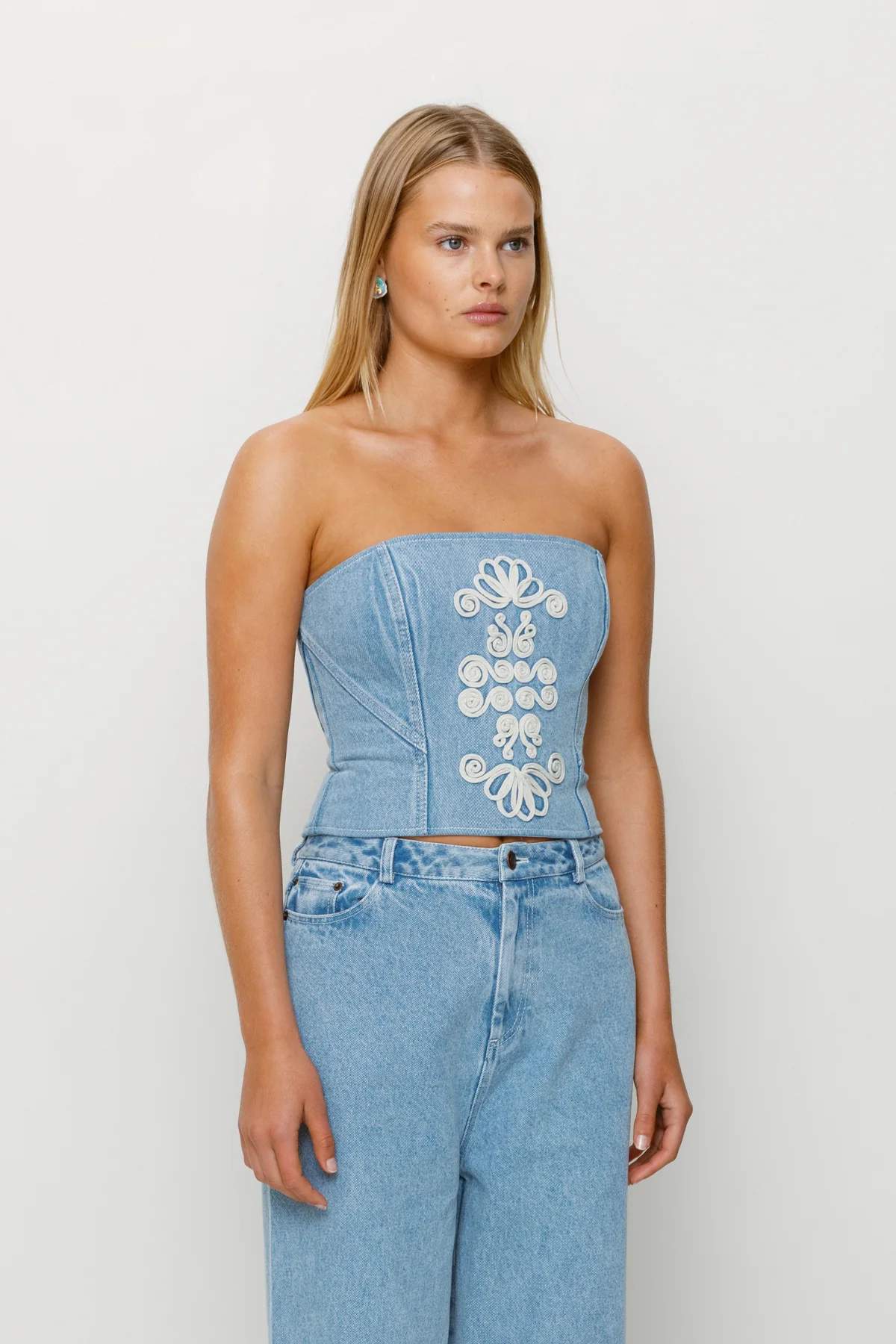El Toro Denim Bustier - Denim - Image 3