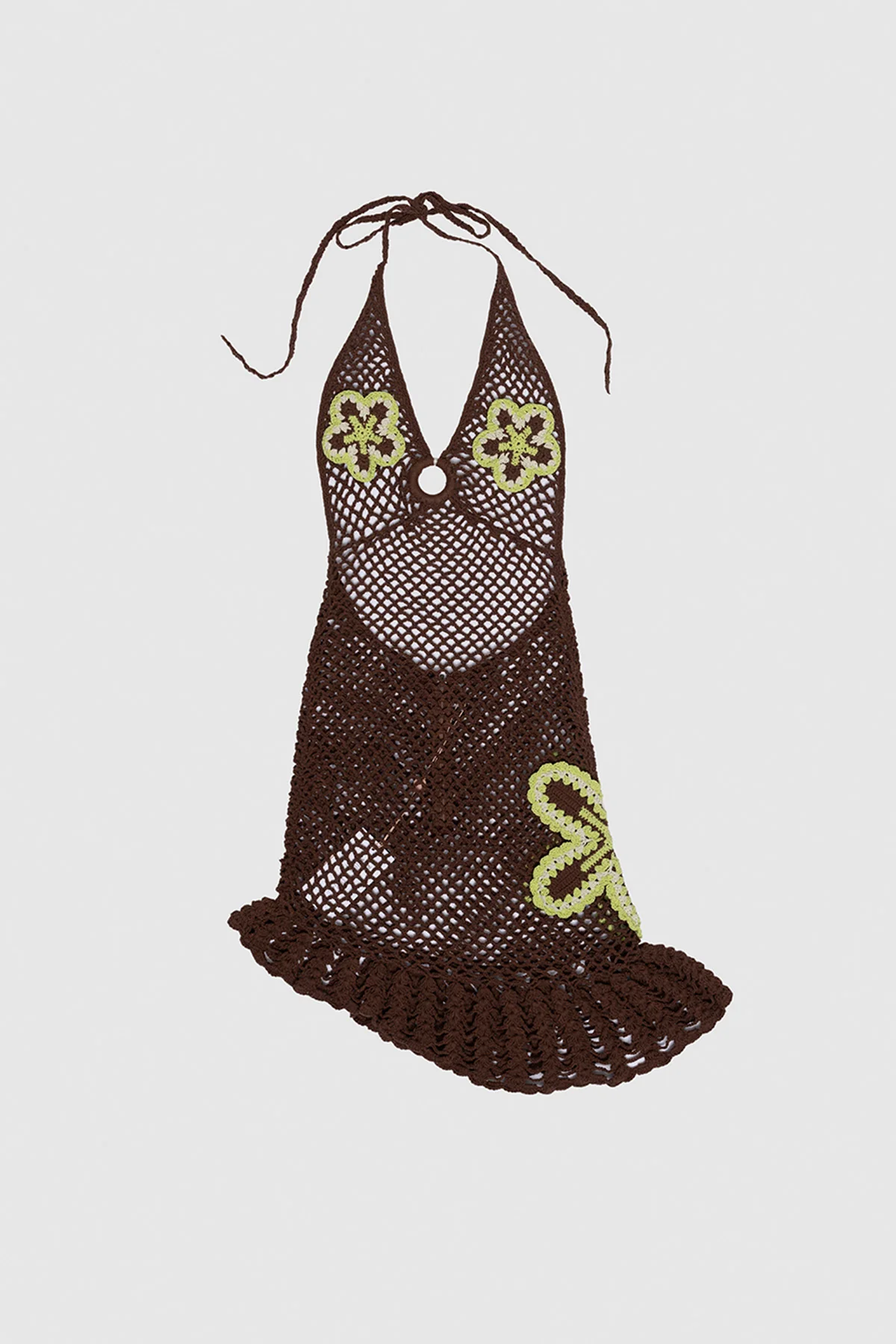 Elke Crochet Mini Dress - Cocoa - Image 7