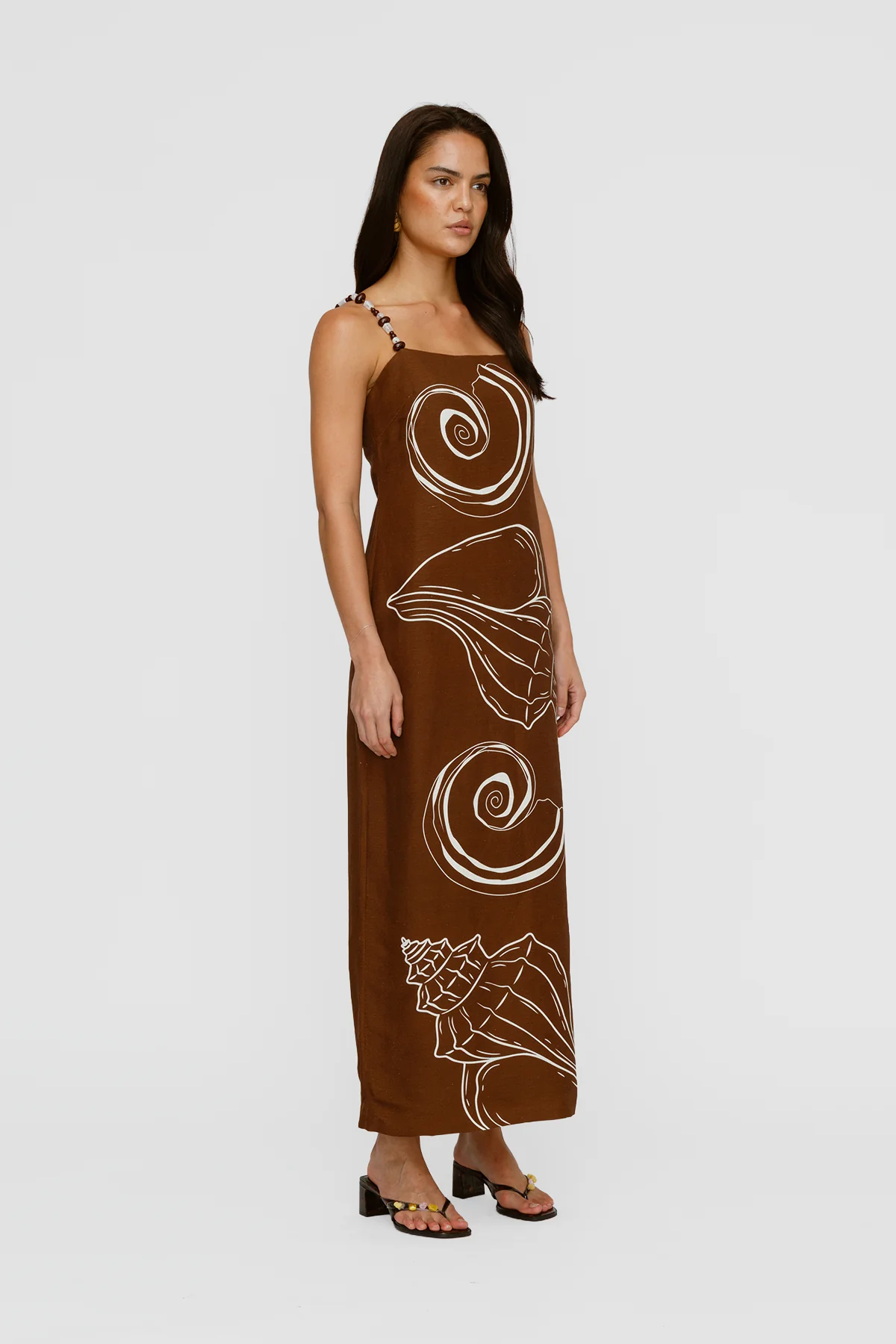 Elm Maxi Dress - Chocolate Shell - Image 3