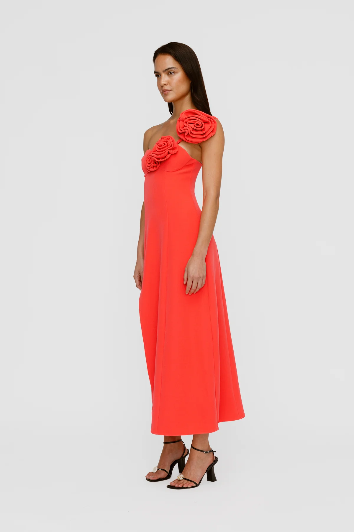 Flores Midi Dress - Berry - Image 3