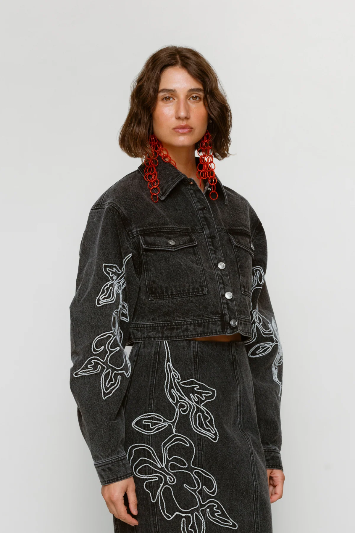 Franka Denim Jacket - Ash - Image 3