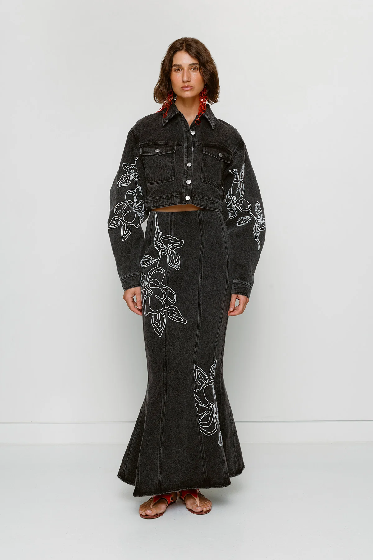 Franka Denim Jacket - Ash - Image 4