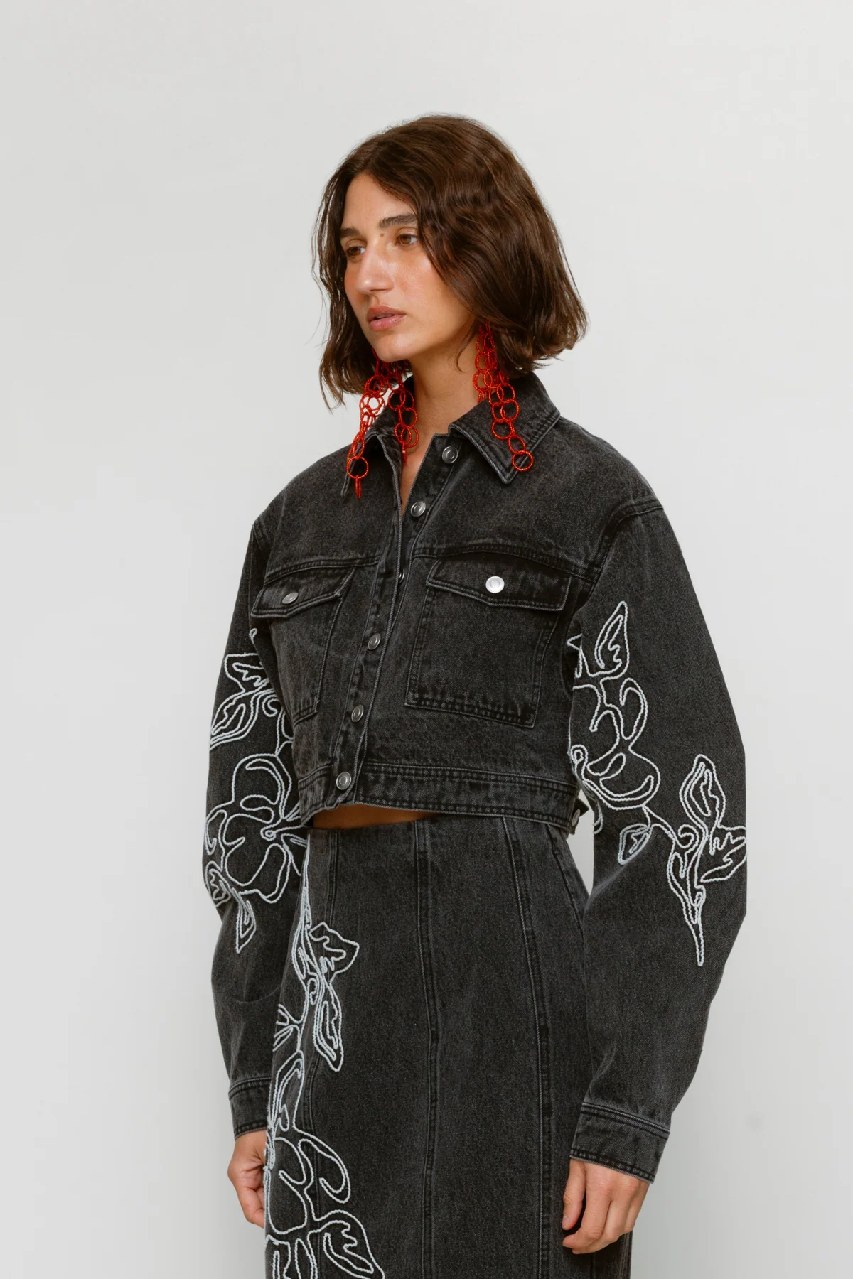 Franka Denim Jacket - Ash - Image 6