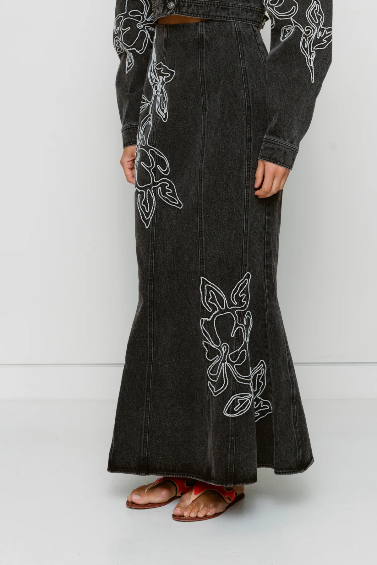 Franka Denim Maxi Skirt - Ash - Image 3