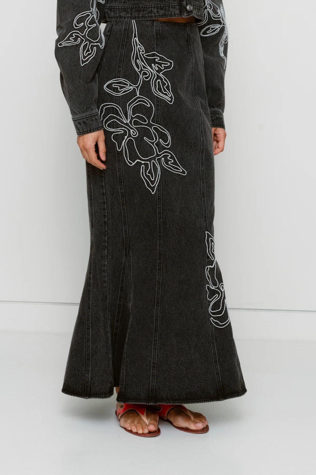 Franka Denim Maxi Skirt - Ash - Image 5