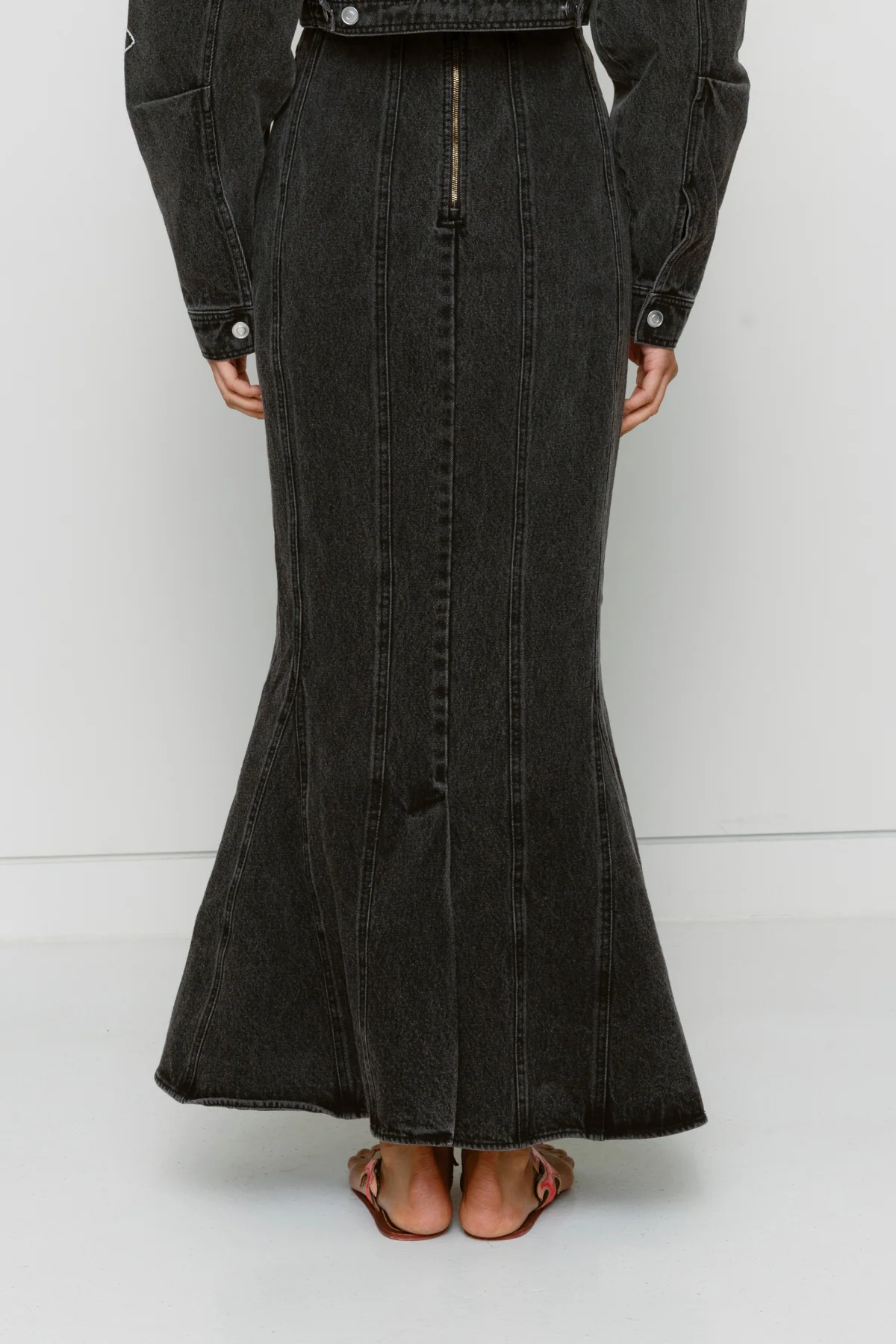 Franka Denim Maxi Skirt - Ash - Image 6
