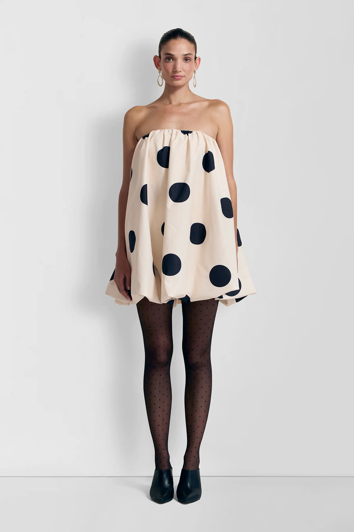 Gaia Bubble Dress - Creme Spot - Image 3