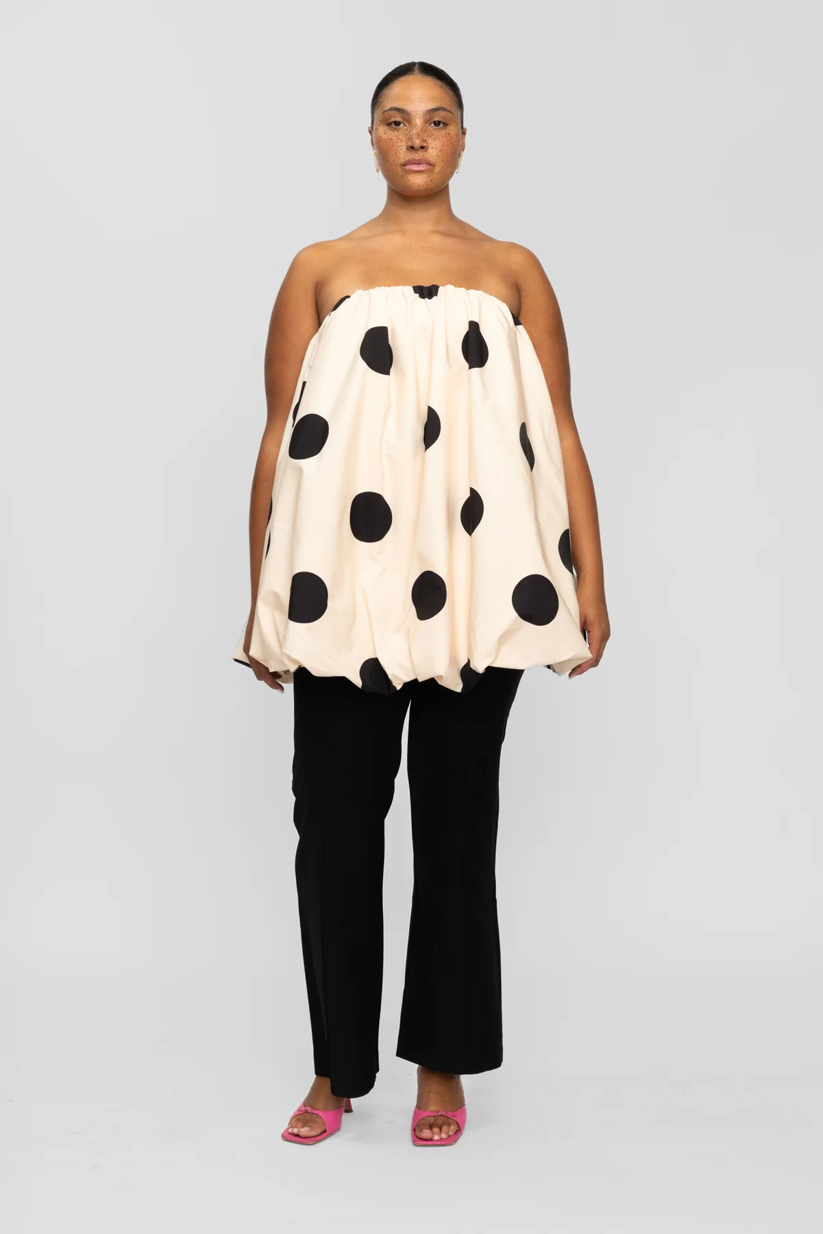 Gaia Bubble Dress - Creme Spot - Image 6