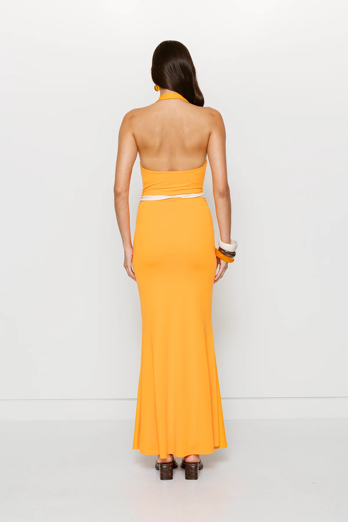 Giro Halter Dress - Tangerine Swirl - Image 6