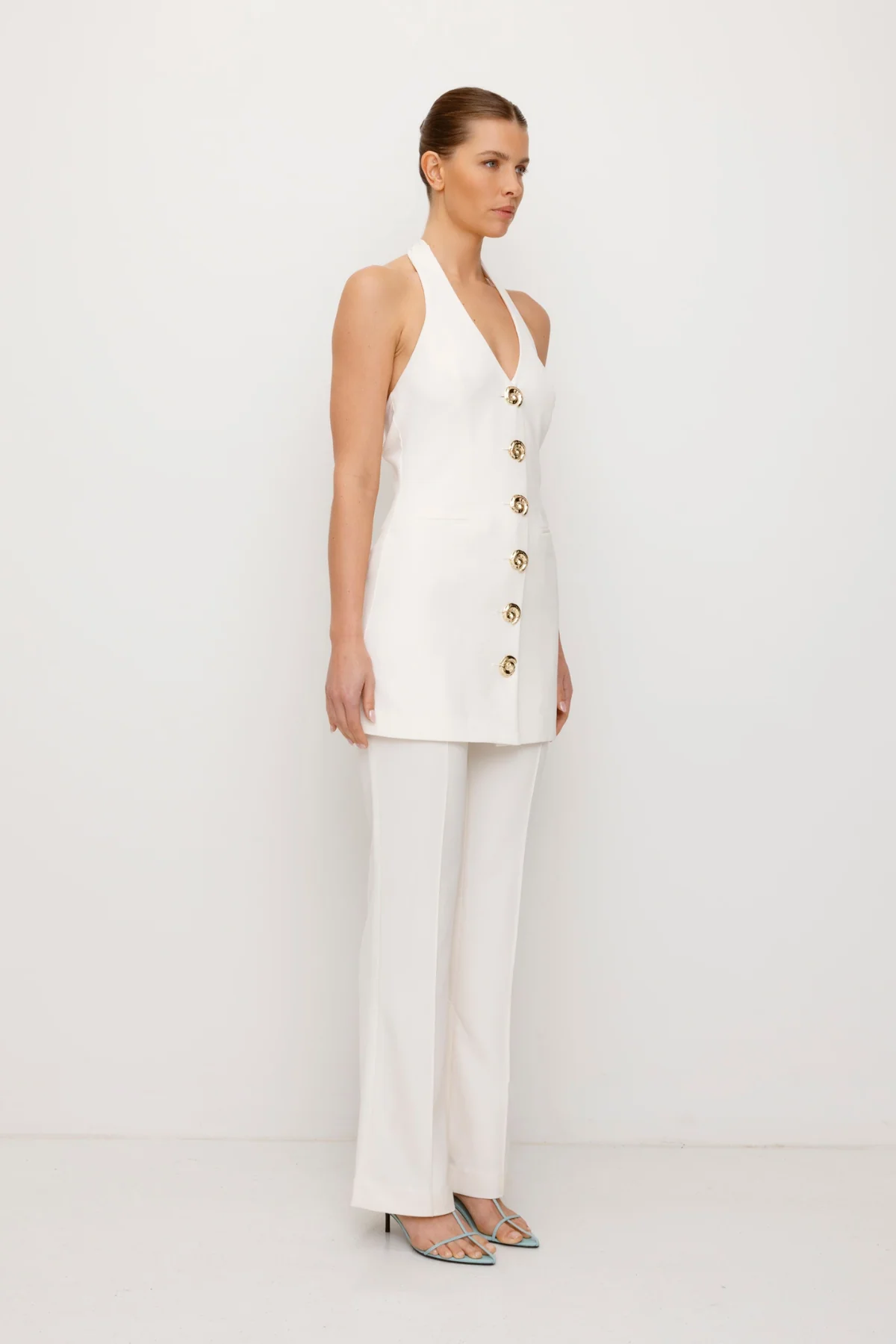 Irida Bootcut Pants - Ivory - Image 6