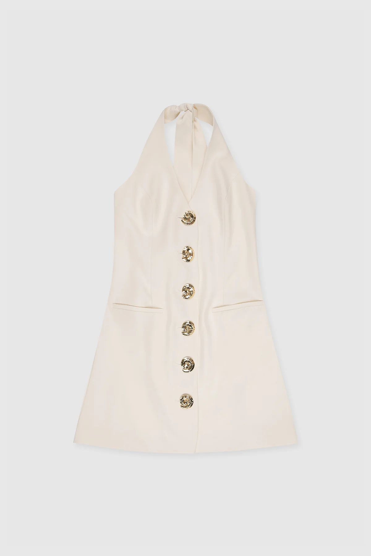Irida Vest Dress - Ivory - Image 9