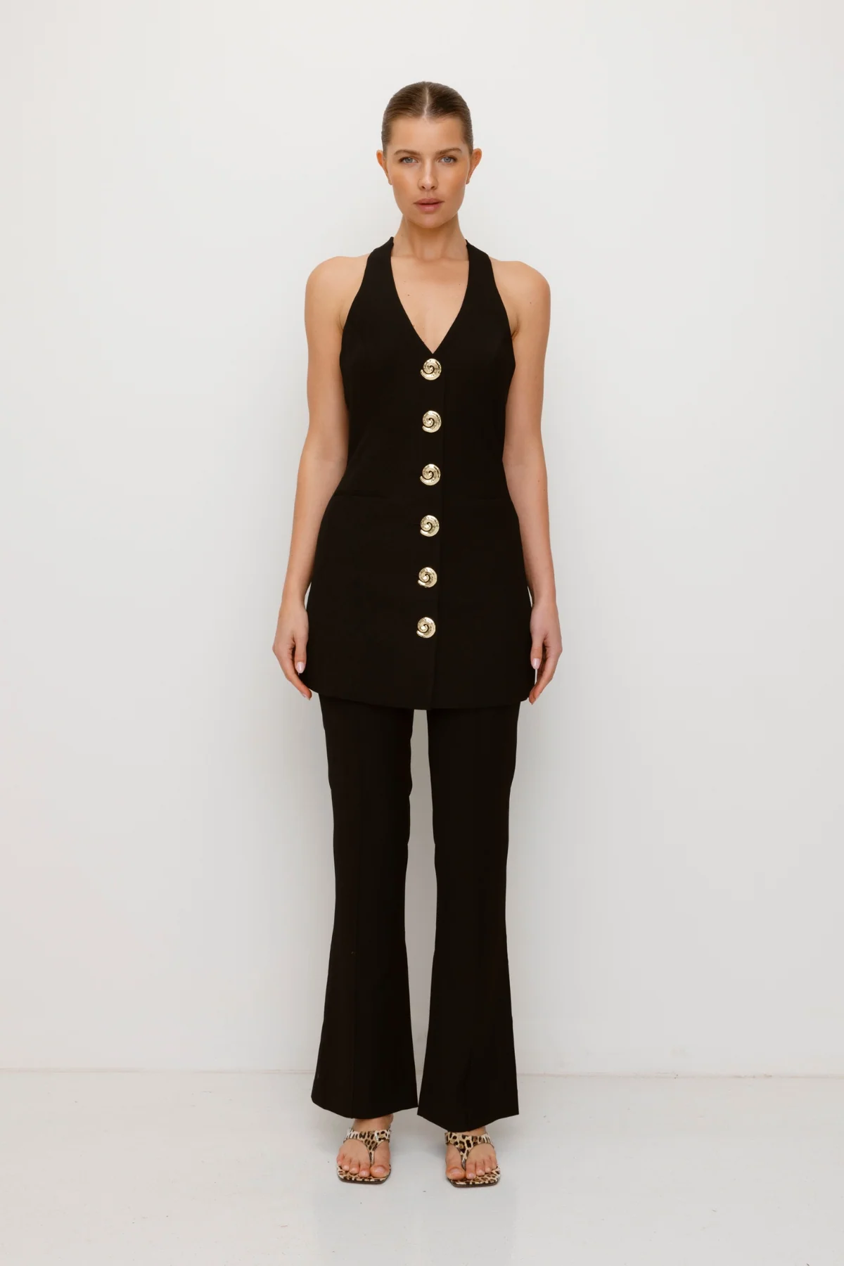 Irida Vest Dress - Noir - Image 8