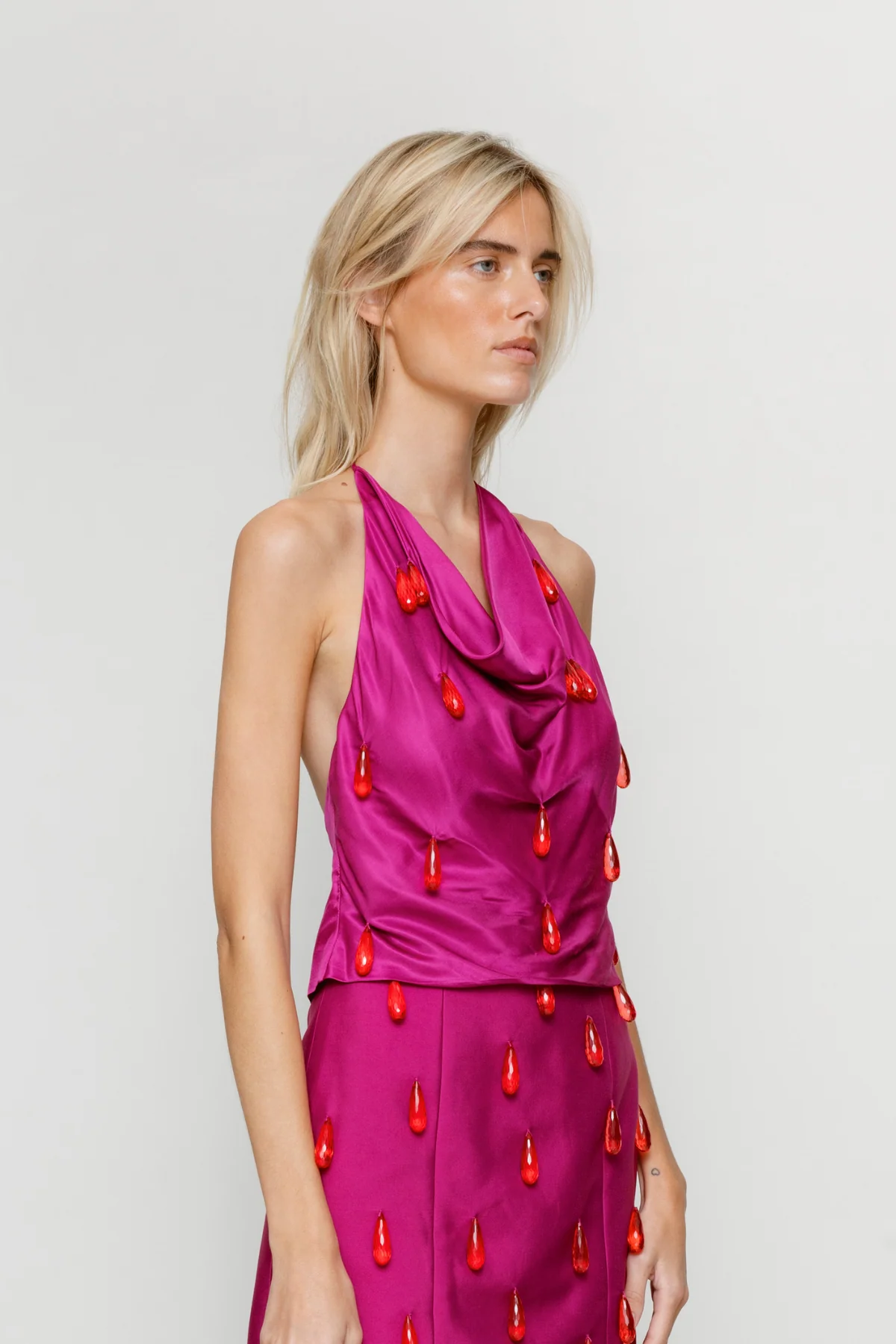 Joyas Cowl Neck Top - Fuchsia - Image 5