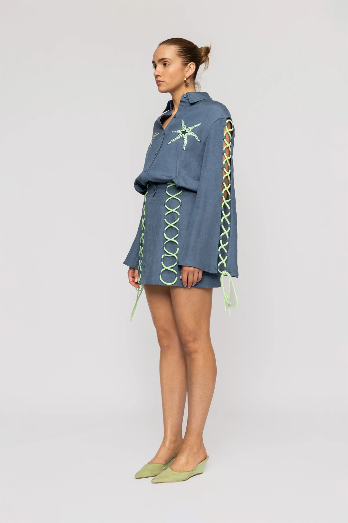Kiki Long Sleeve Dress - Stone - Image 3