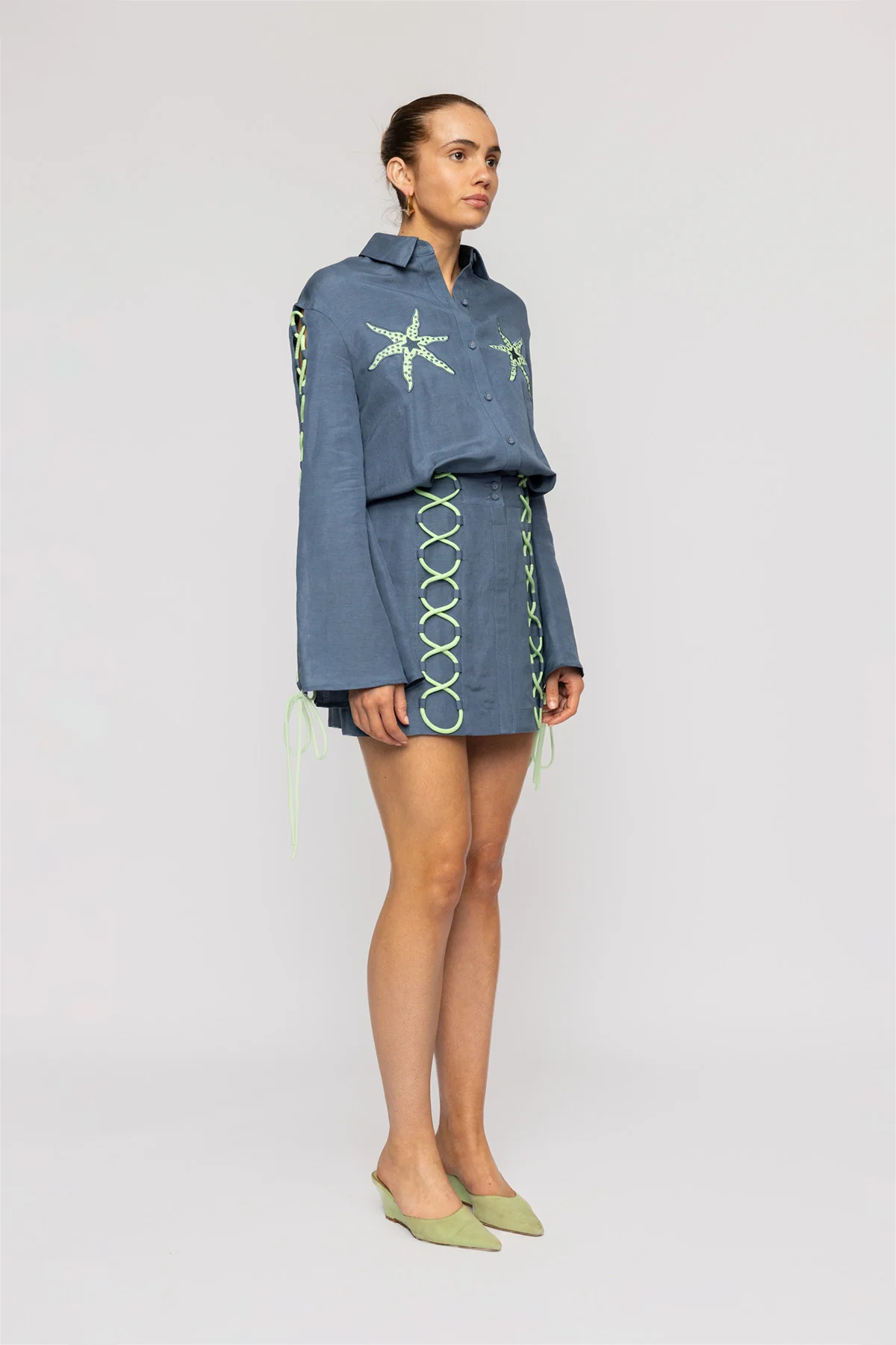 Kiki Long Sleeve Dress - Stone - Image 4