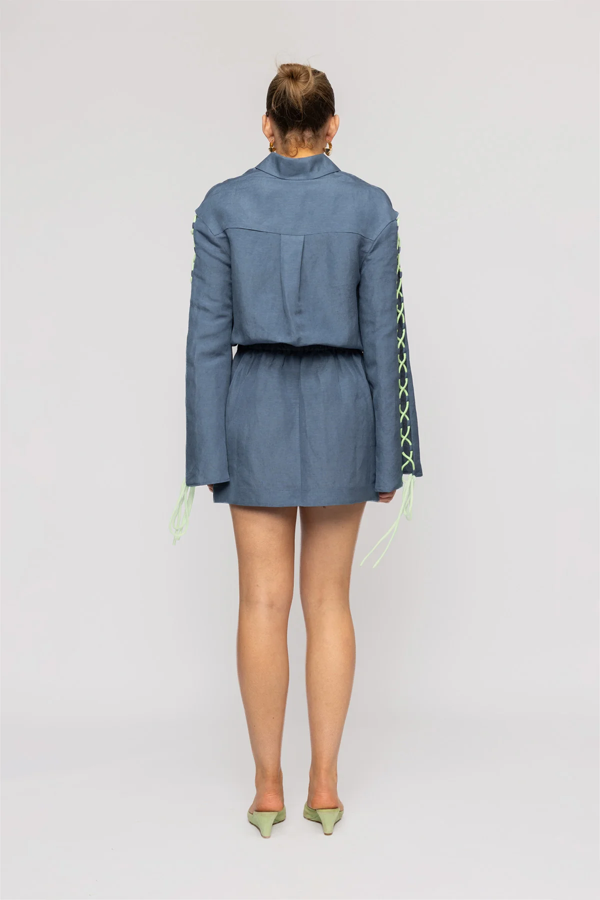 Kiki Long Sleeve Dress - Stone - Image 5