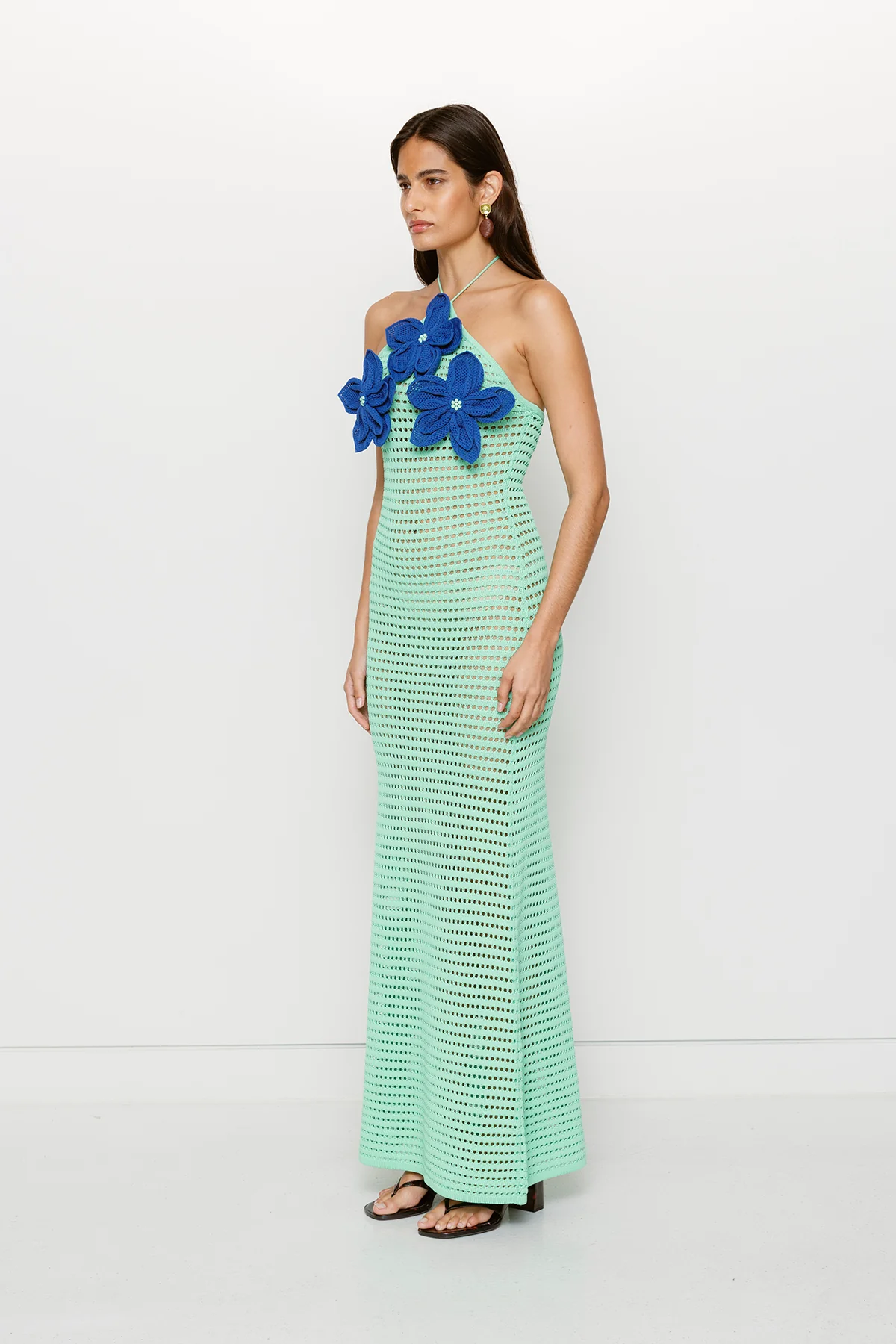 La Monada Knit Maxi Dress - Aquamarine - Image 4