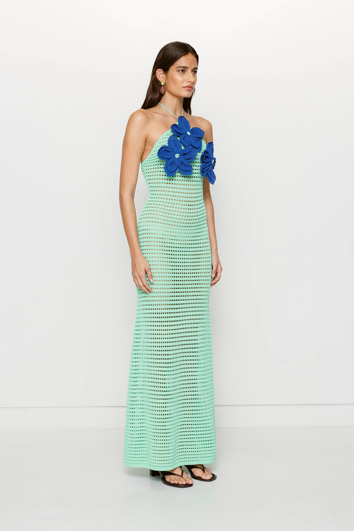La Monada Knit Maxi Dress - Aquamarine - Image 5