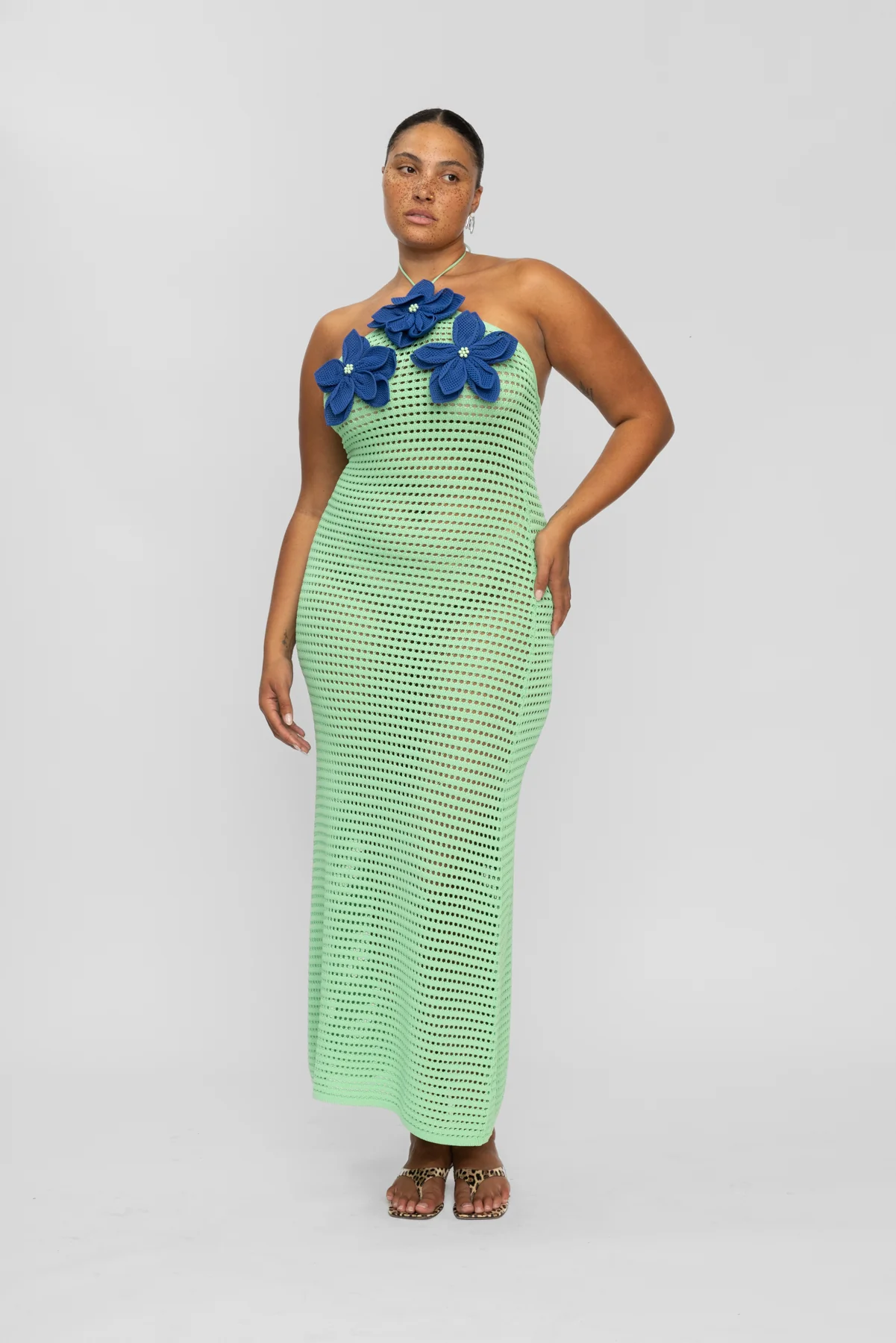 La Monada Knit Maxi Dress - Aquamarine - Image 7