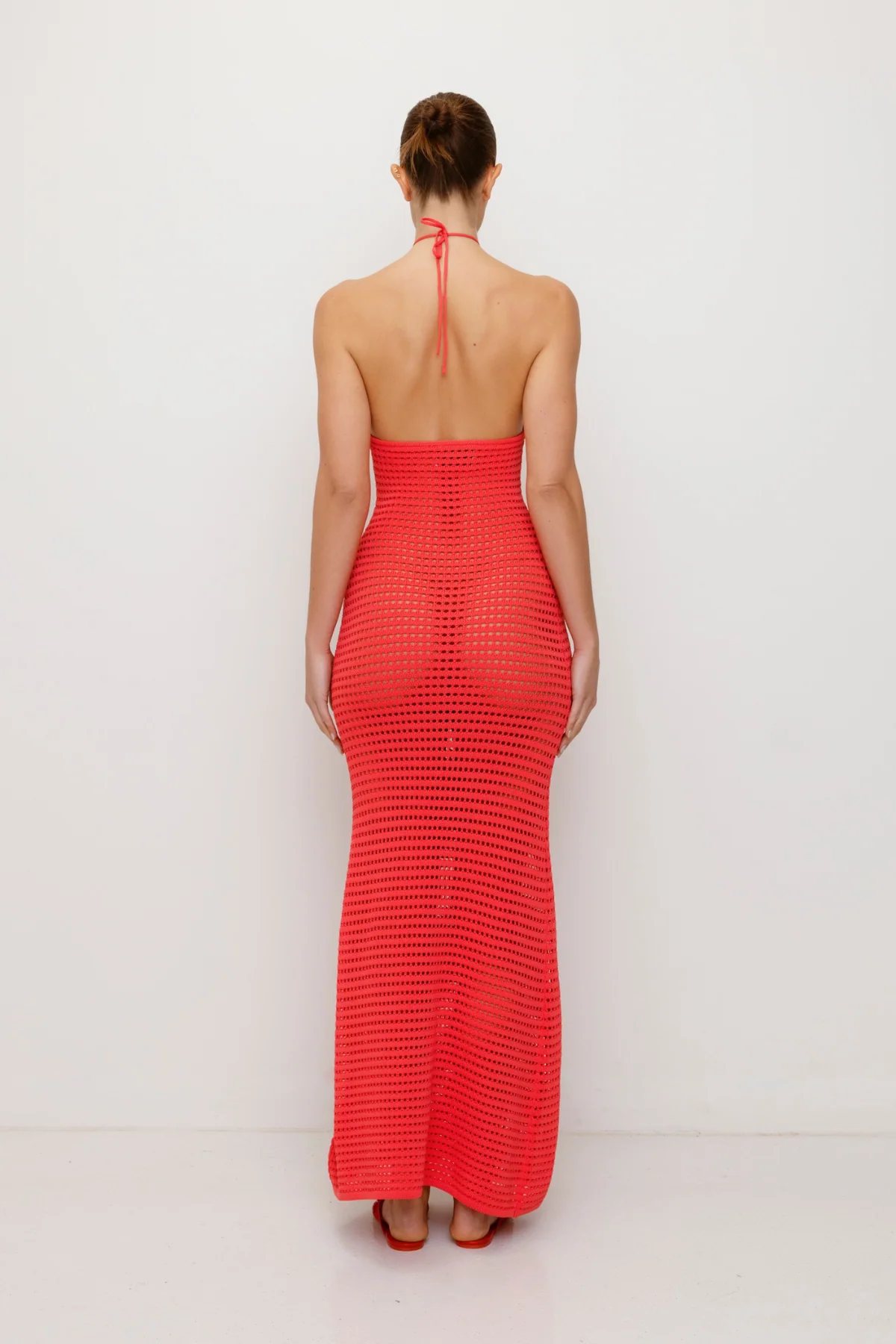 La Monada Knit Maxi Dress - Coral - Image 7