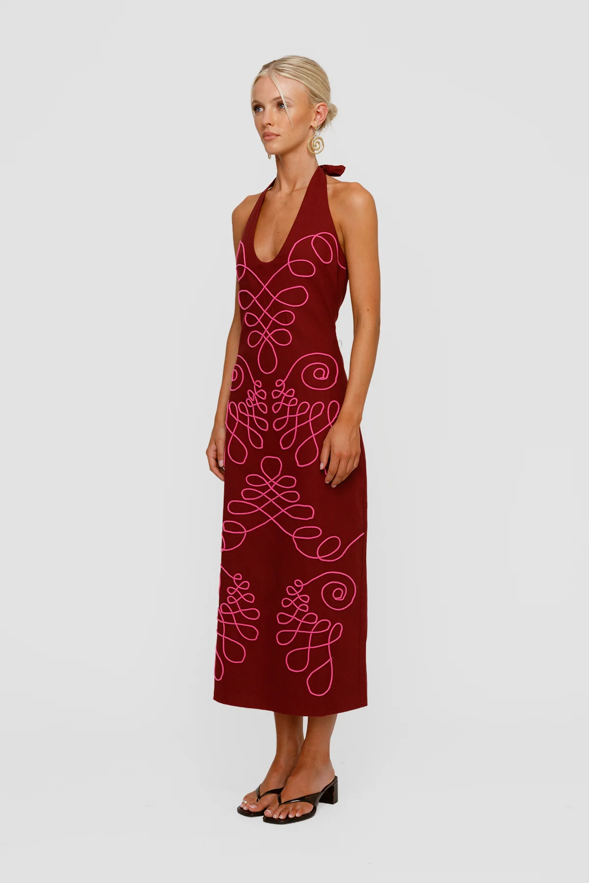 Lera Midi Dress - Magenta - Image 4