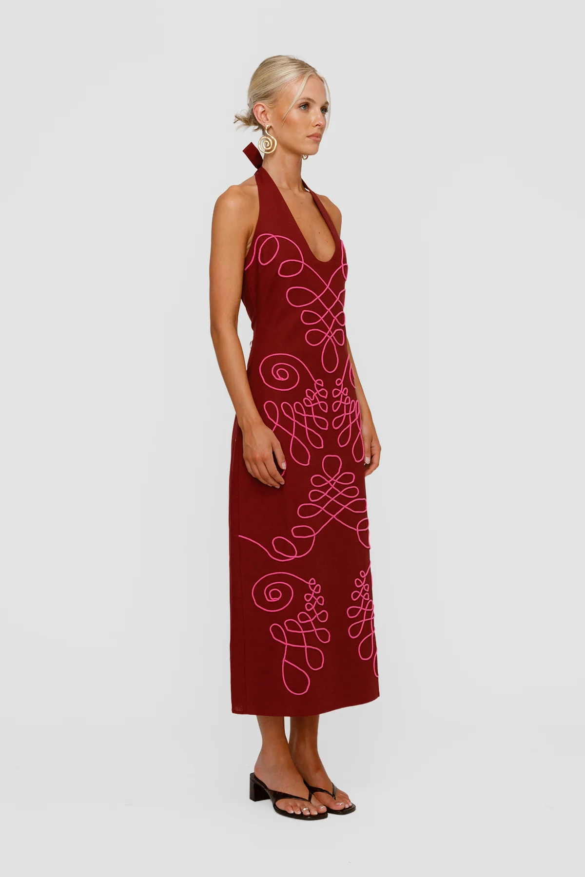 Lera Midi Dress - Magenta - Image 5