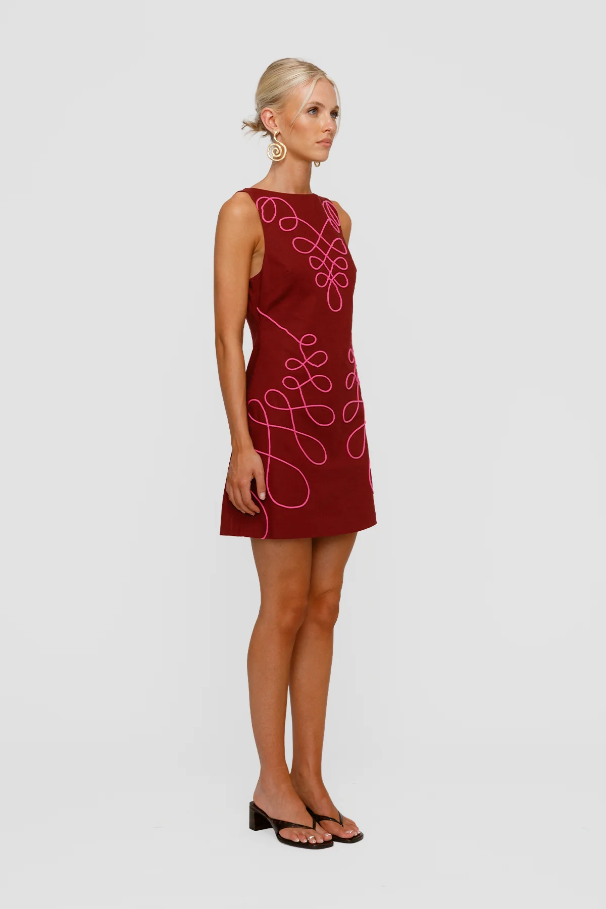 Lera Mini Dress - Magenta - Image 4
