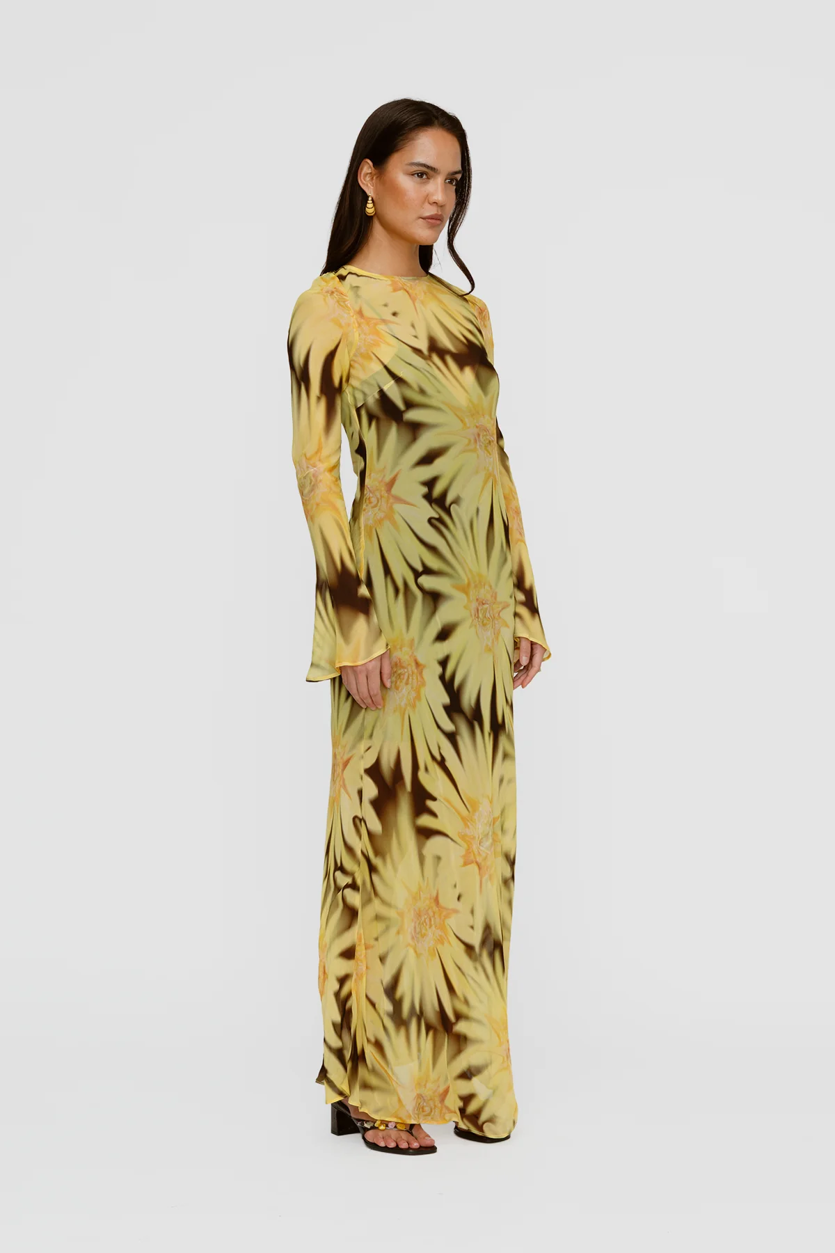 Lottie Maxi Dress - Chocolate Sunflower - Image 5