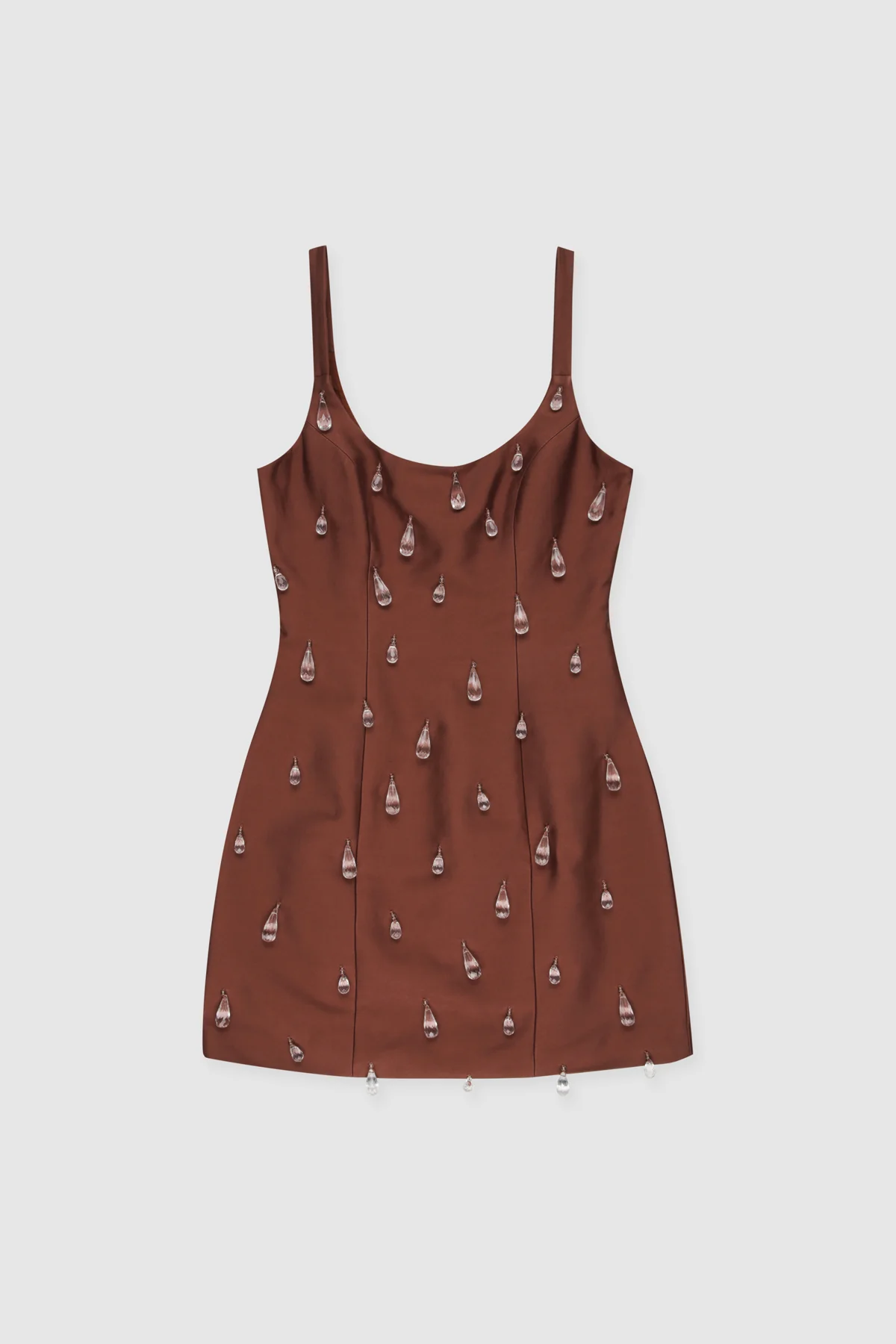 Luvia Beaded Mini Dress - Chocolate - Image 8