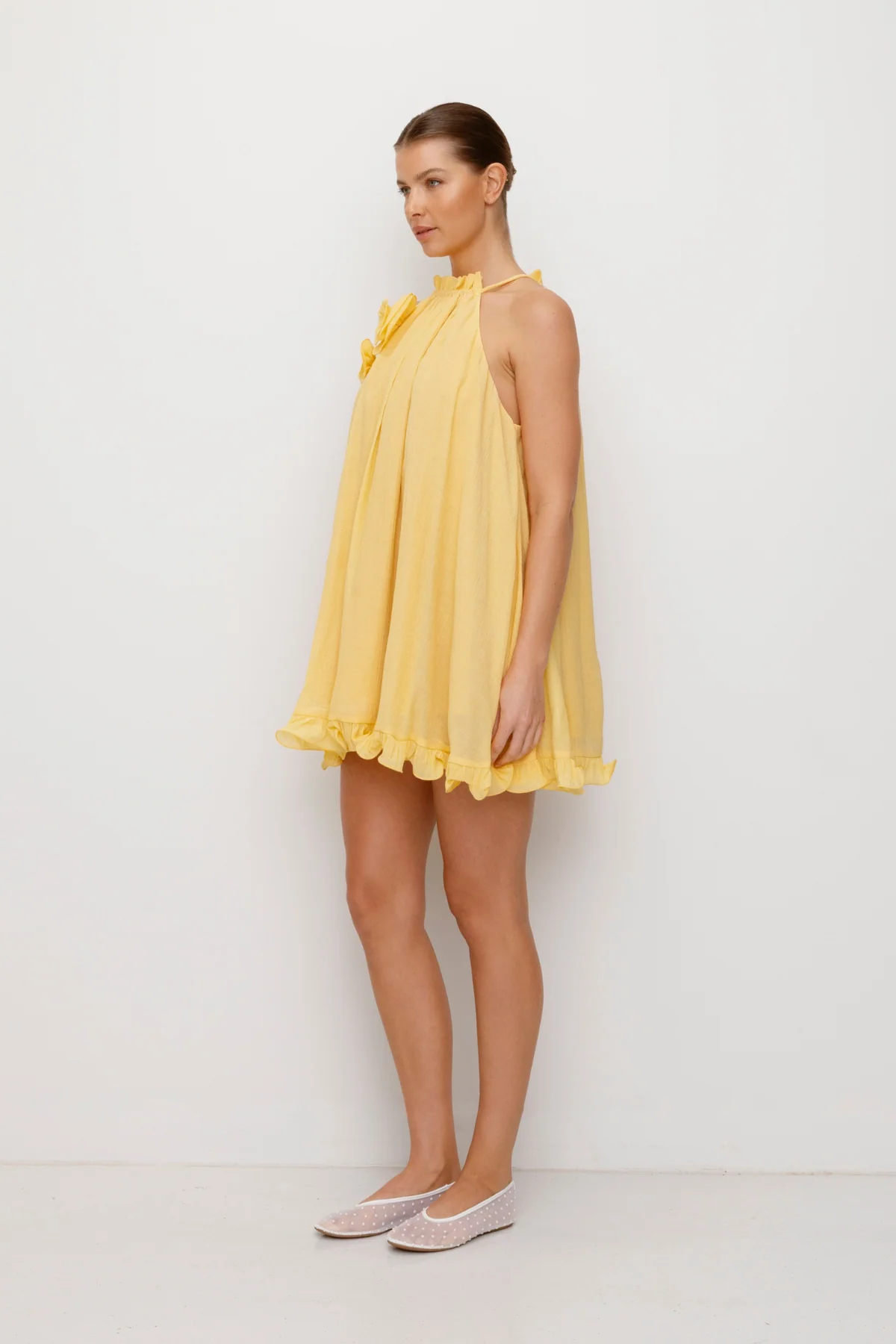 Mica Mini Dress - Butter - Image 4