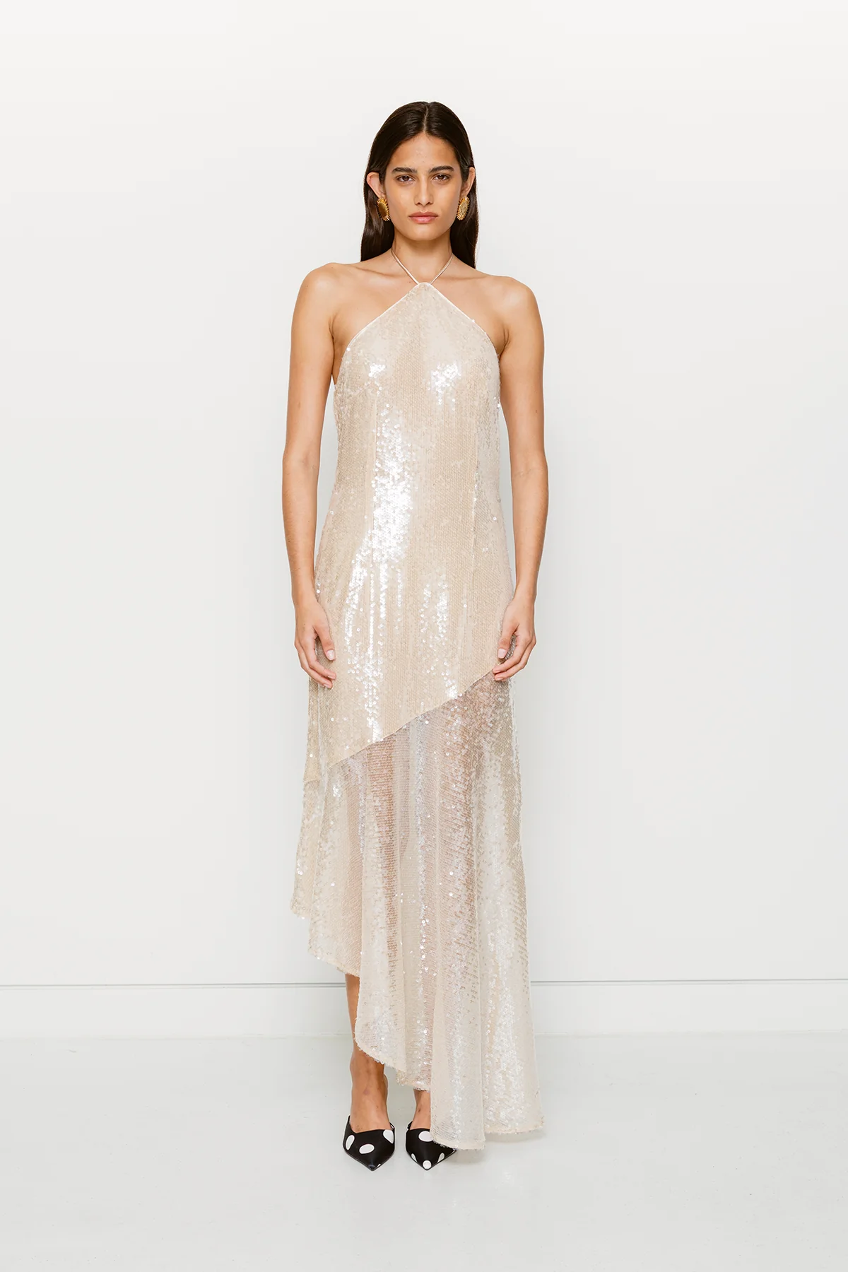 Mina Sequin Maxi Dress - Gold