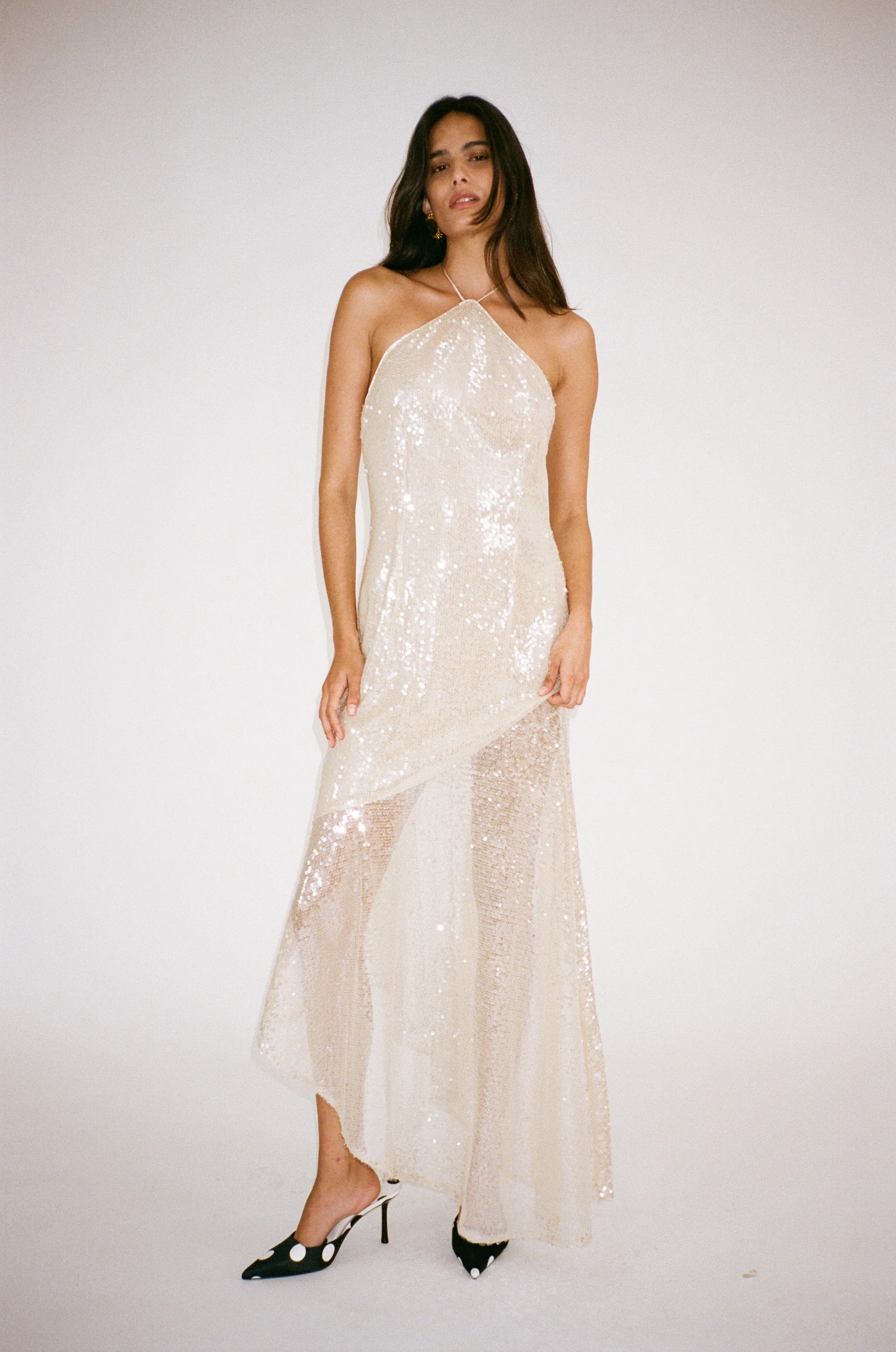 Mina Sequin Maxi Dress - Gold - Image 2