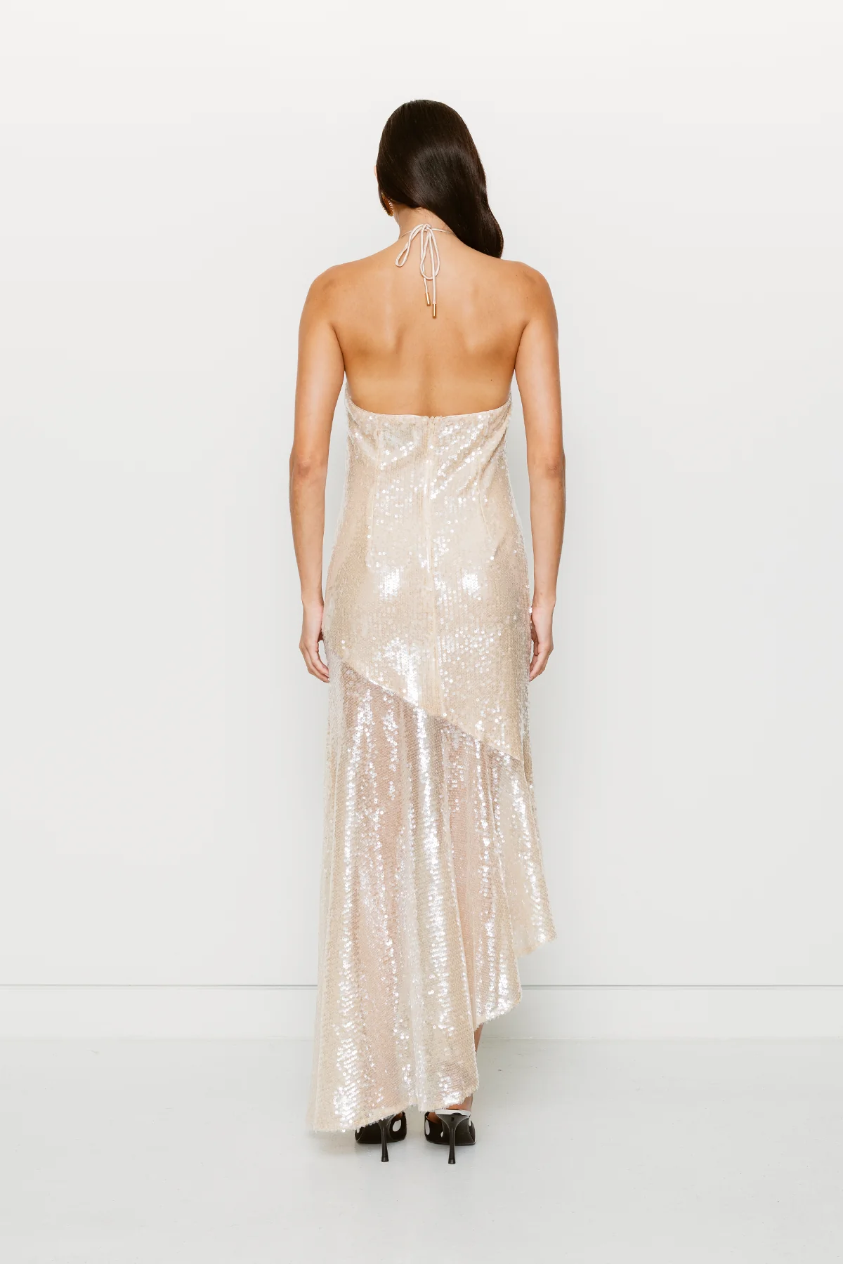Mina Sequin Maxi Dress - Gold - Image 5
