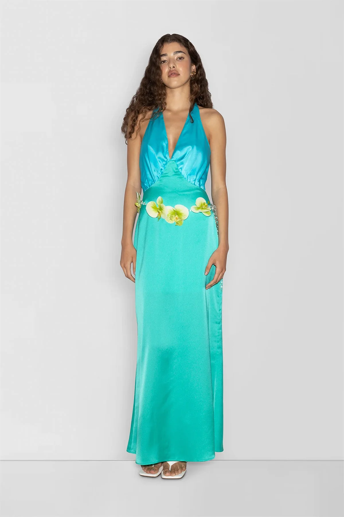 Oahu Slip Dress - Aquamarine - Image 5