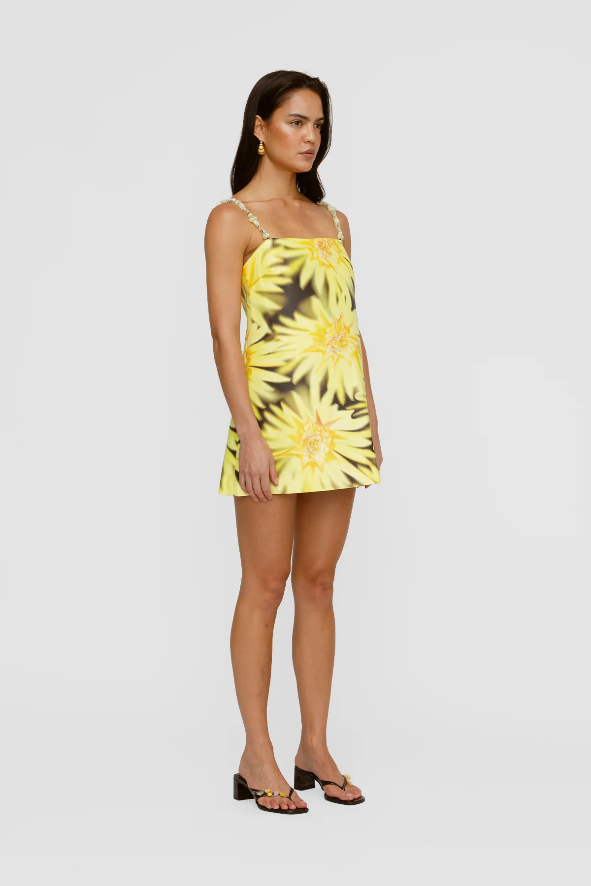 Palma Mini Dress - Chocolate Sunflower - Image 3