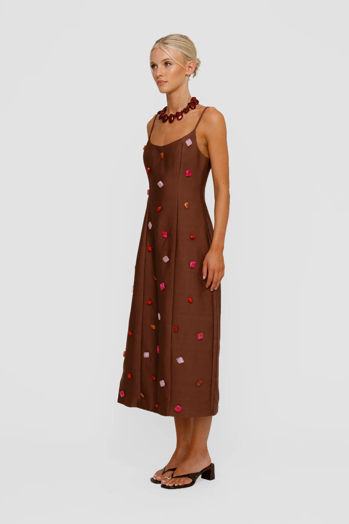 Romy Maxi Dress - Chocolate - Image 2
