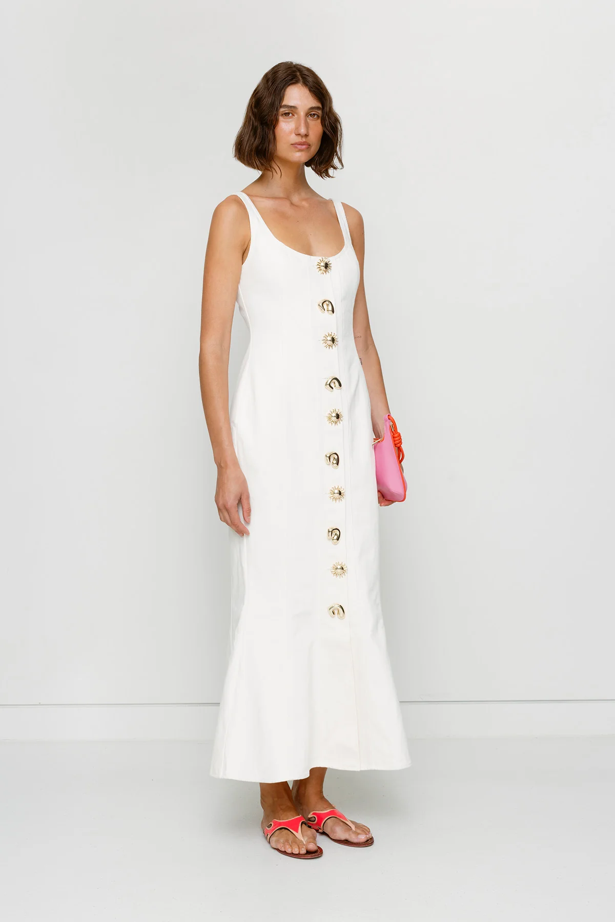 Sibel Denim Dress - Ivory - Image 5